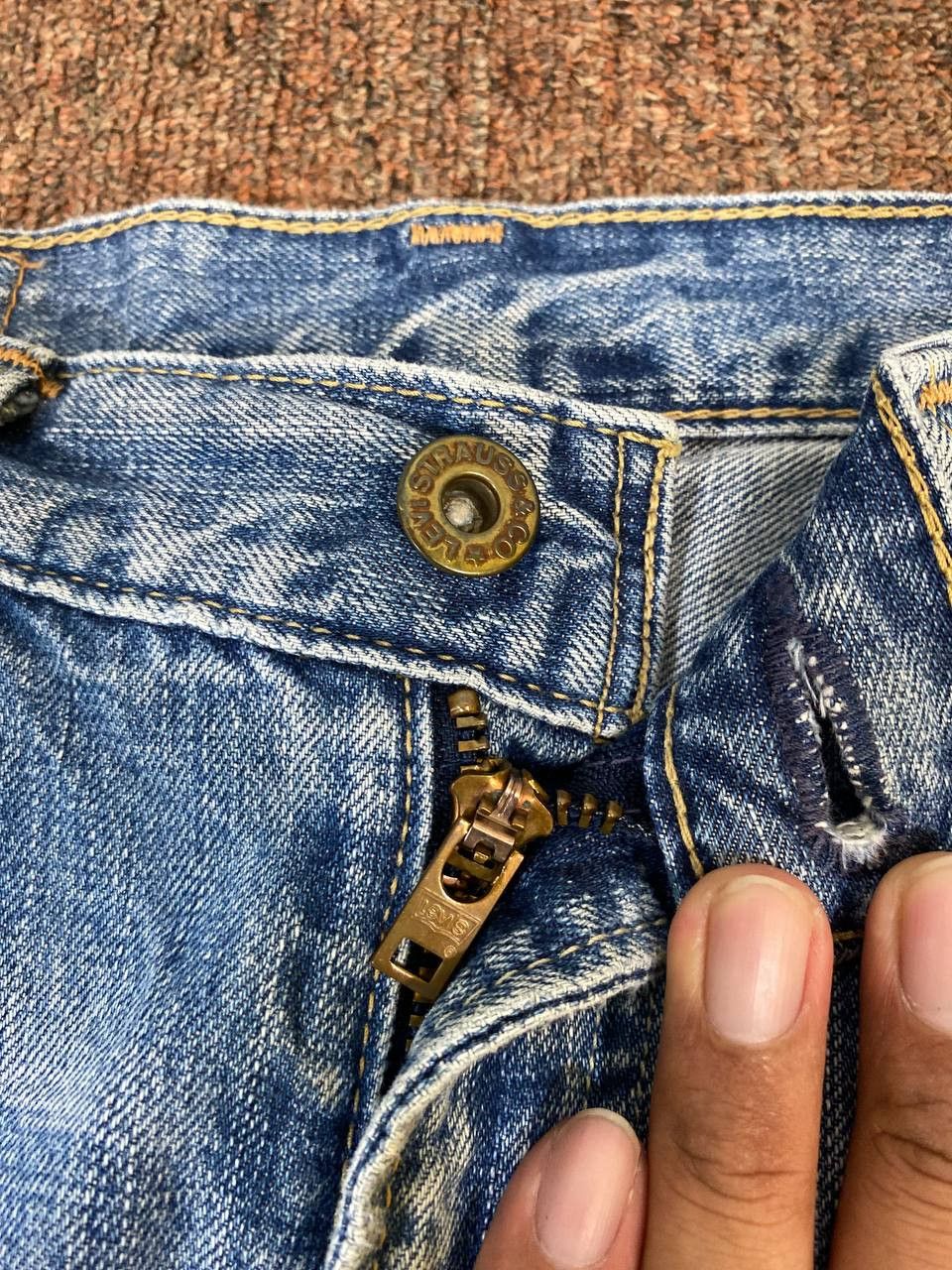 Levi's vintage levis 506 distressed reworked denim nice designq Size US 32 / EU 48 - 11 Thumbnail