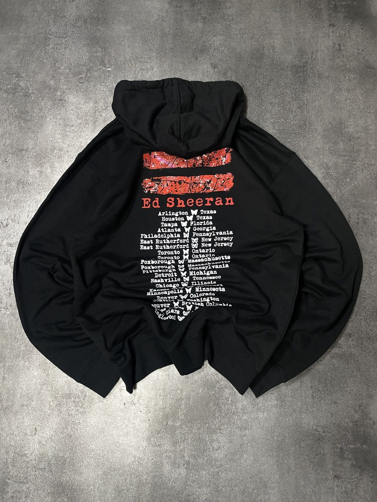 Vintage 🔥RARE🔥Ed Sheeran Hoodie Tour Spellout Hype Rare Size US L / EU 52-54 / 3 - 1 Thumbnail