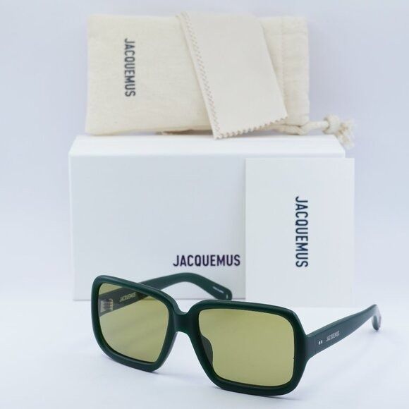 Jacquemus Jacquemus CABANA JAC/86 C3 Sunglasses Matte Green Square Size ONE SIZE - 1 Thumbnail