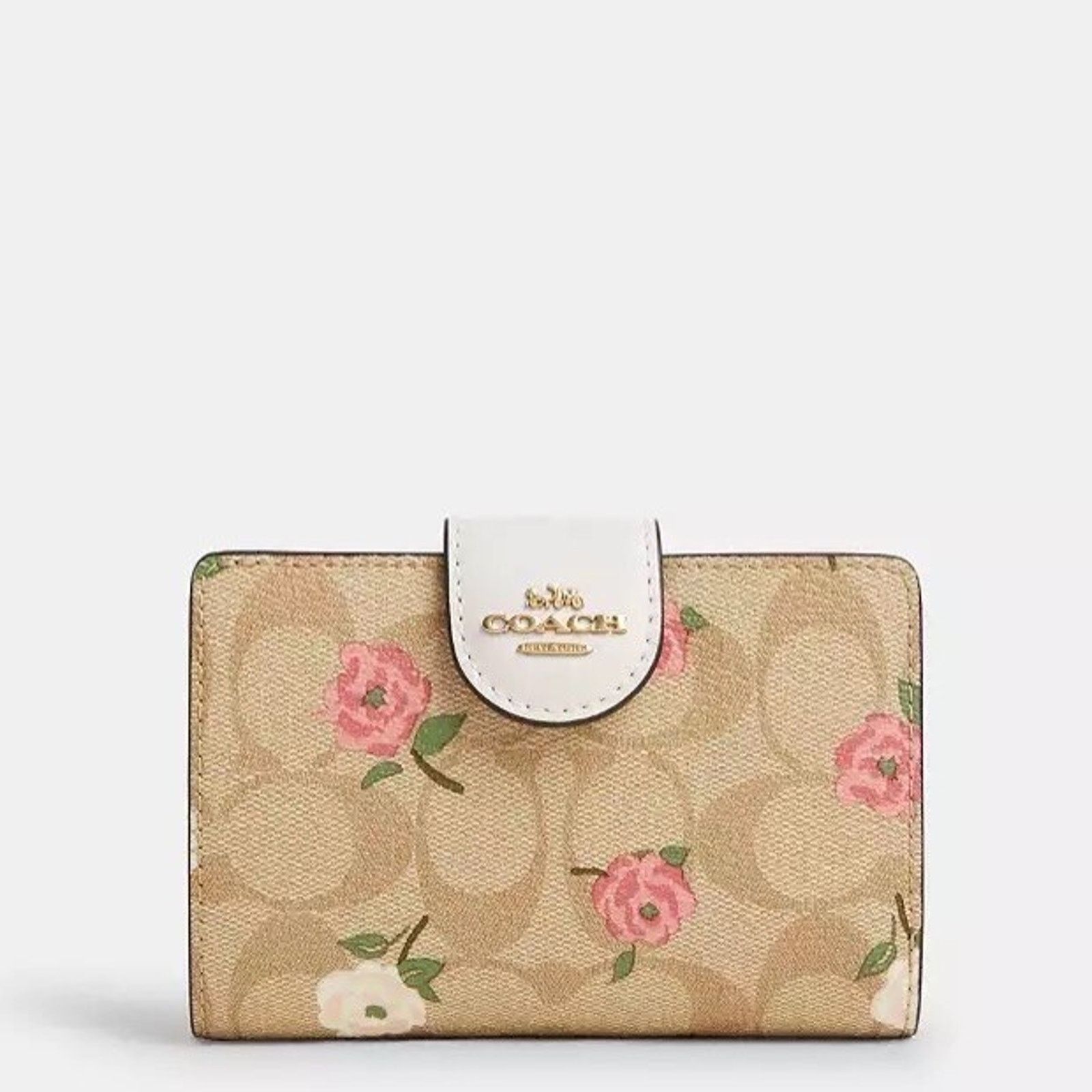 Coach NWT Coach Medium Corner Zip Wallet Floral Print CR968 Size ONE SIZE - 5 Thumbnail