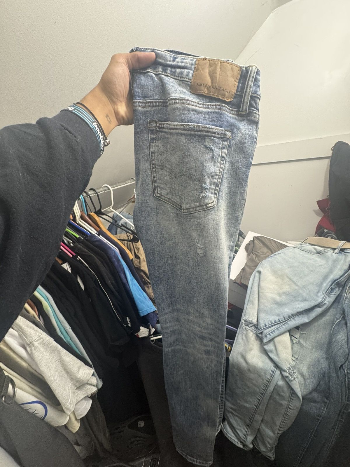 American Eagle Outfitters Stacked Skinny American Eagle Ripped Jeans Size US 32 / EU 48 - 6 Thumbnail