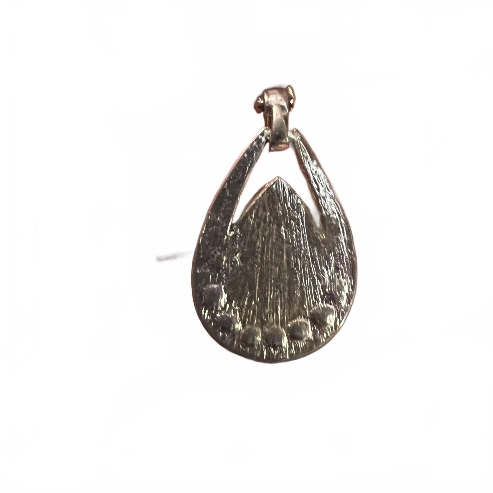 Unknown London Silver Tone Necklace with Green Leaf Pendant Size ONE SIZE - 3 Thumbnail