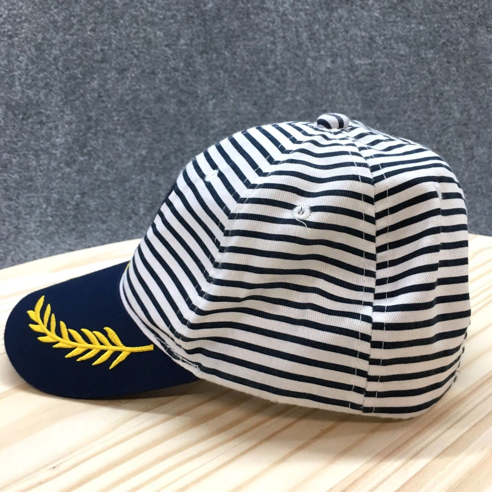 Lucky Brand Lucky Brand Captain Lucky 7 Baseball Cap Womens Blue OS Adjustable Stripe Embroidered Logo Size ONE SIZE - 5 Thumbnail