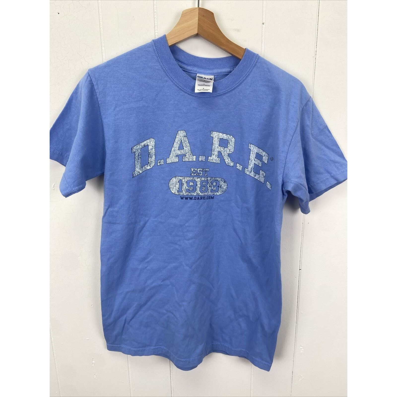 D.A.R.E DARE Light Blue Short Sleev Graphic Print T-Shirt Size Small Size US S / EU 44-46 / 1 - 1 Thumbnail