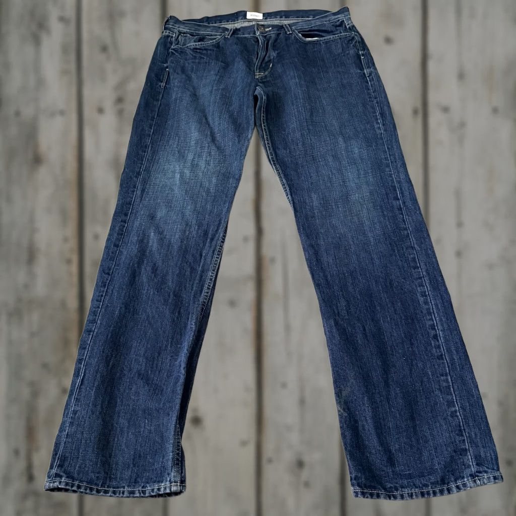 Hudson HUDSON Byron Straight Jeans Mens 36 Blue Cotton Flax Blend Button-Fly Distressed Size US 36 / EU 52 - 1 Thumbnail
