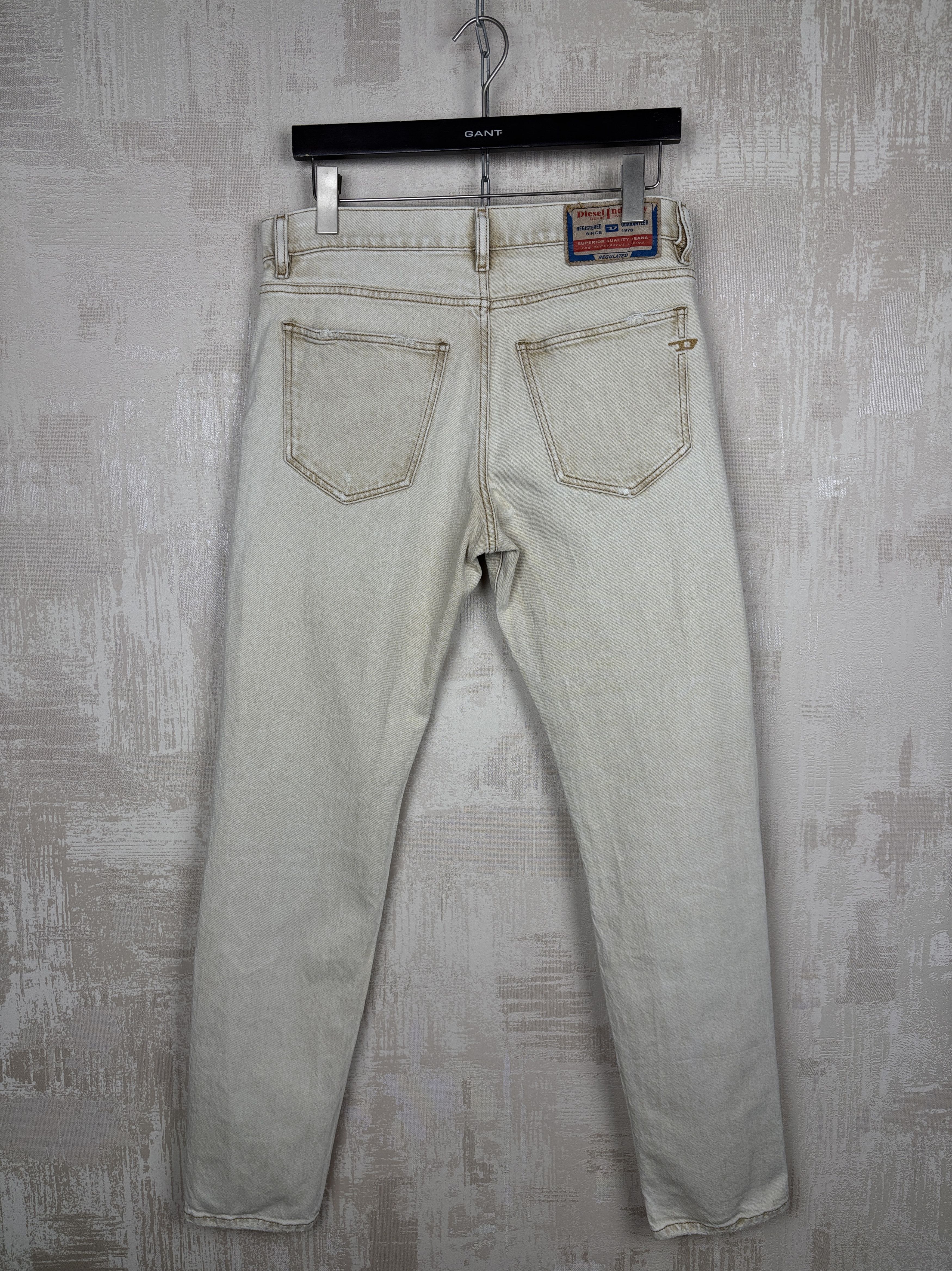 Diesel Diesel Jeans 2019 D-Strukt Slim Fit Washed Beige Size US 32 / EU 48 - 2 Thumbnail