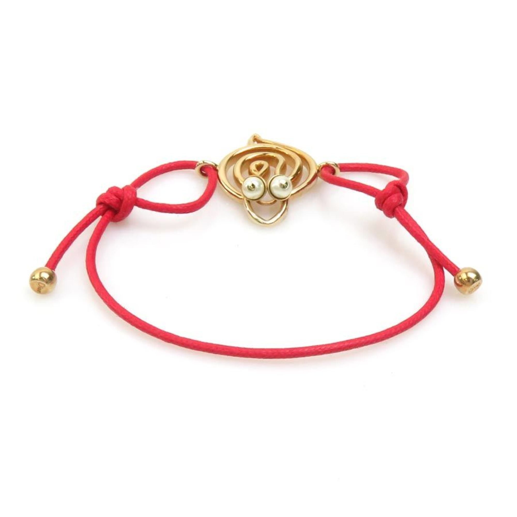 Dior Christian Dior Bracelet in Metal and Nylon, Red Gold, Men's Women's, 56276a Size ONE SIZE - 1 Thumbnail