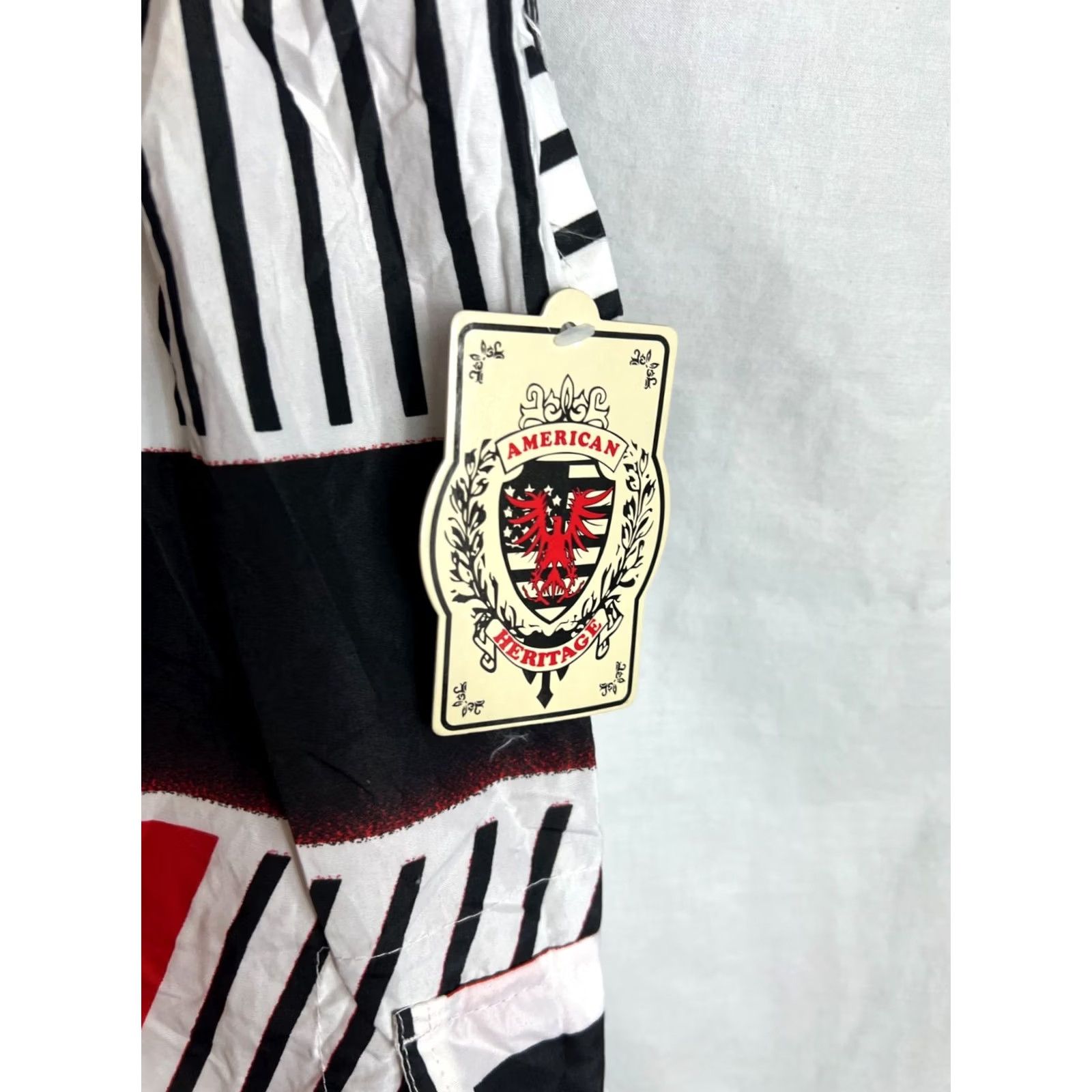 Vintage American Heritage Men's XL Swim Trunks Red White Elastic Lined Bathing Suit New Size 46R - 2 Thumbnail