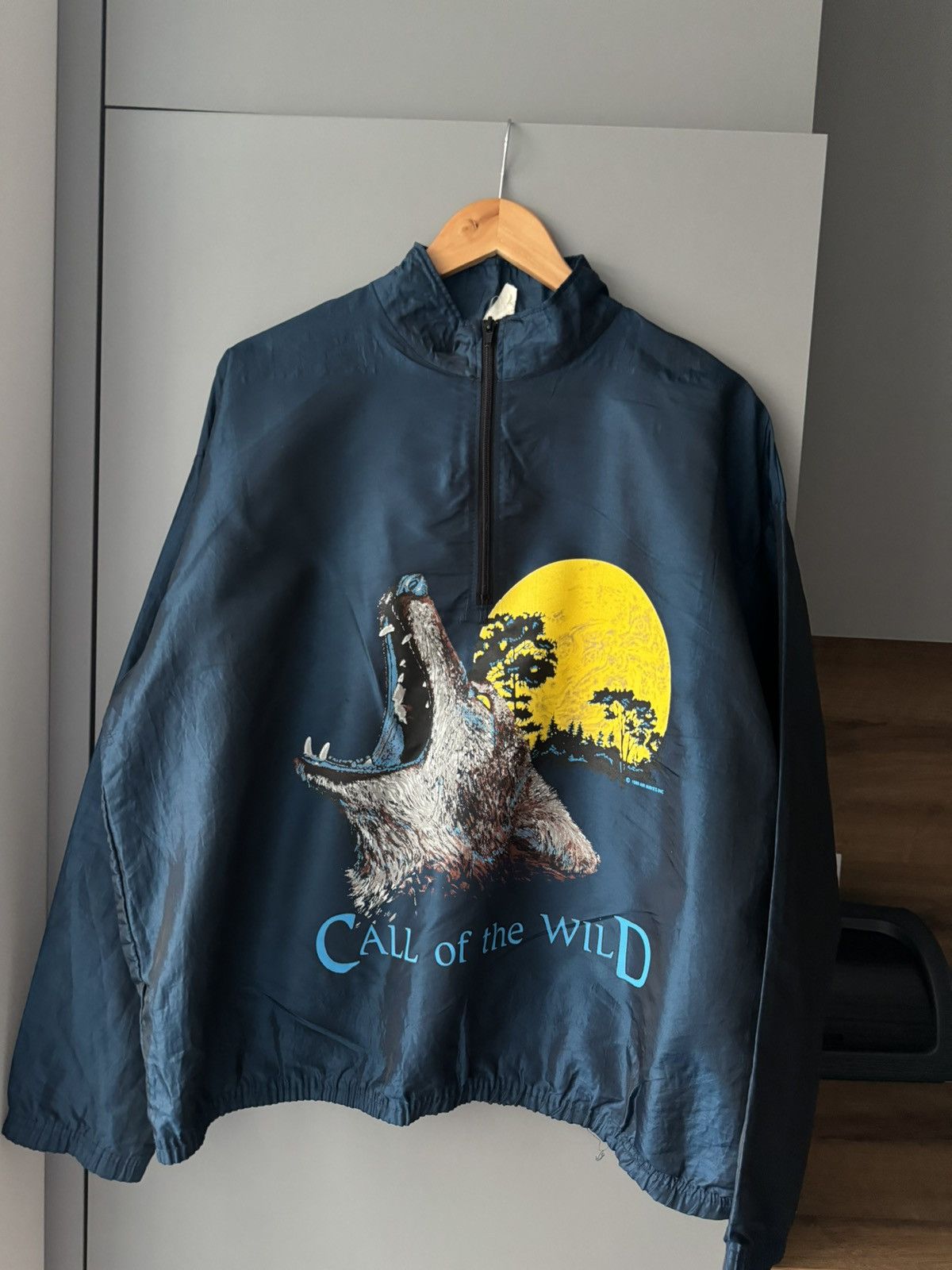 Vintage 1989 Wolf Animal Nylon Jacket Call Of The Wild Size US XL / EU 56 / 4 - 1 Thumbnail
