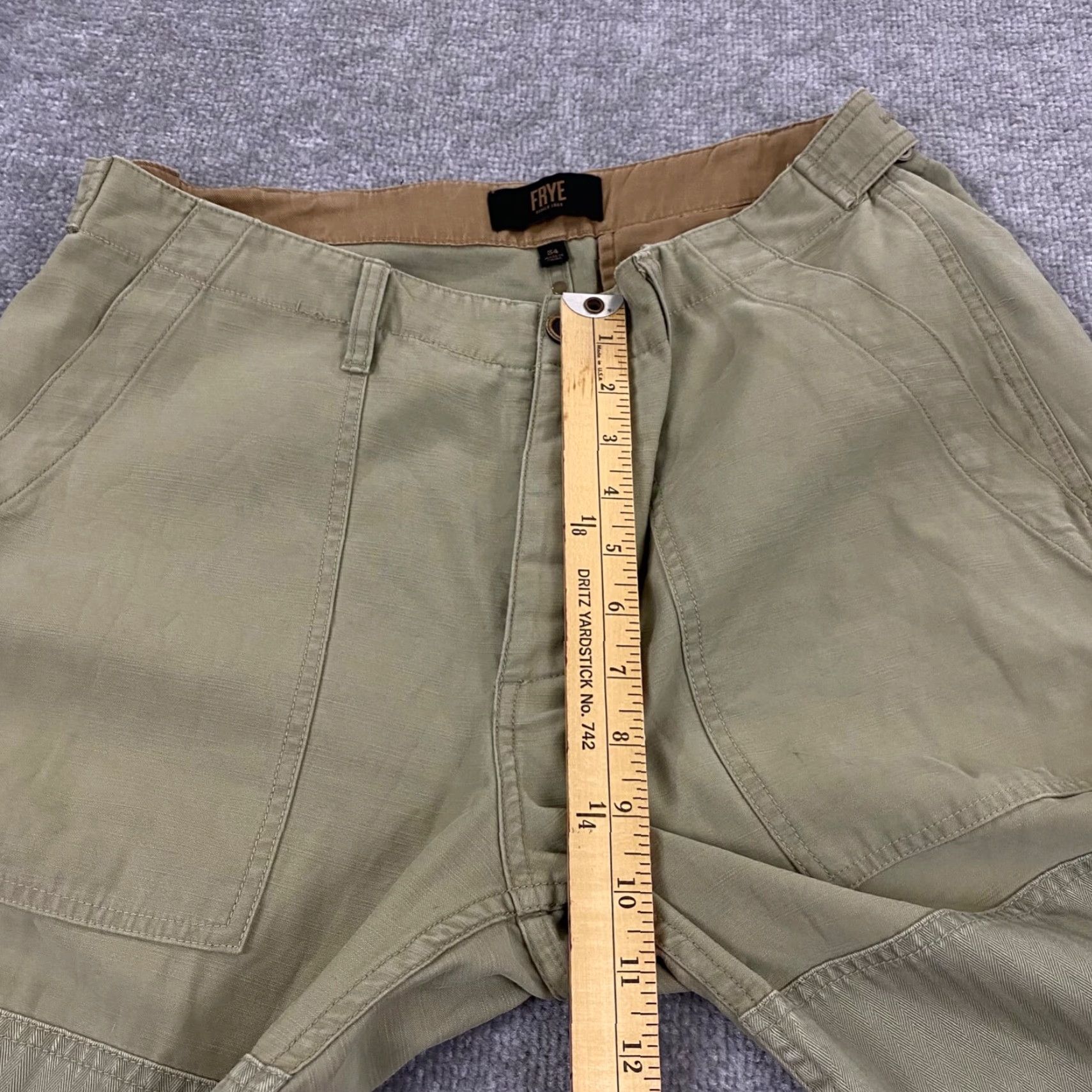 Frye FRYE Camber Pants Mens 34x32 Brown Straight Regular Five-Pocket Design Double Knee Button Fly Pants Size US 34 / EU 50 - 6 Thumbnail