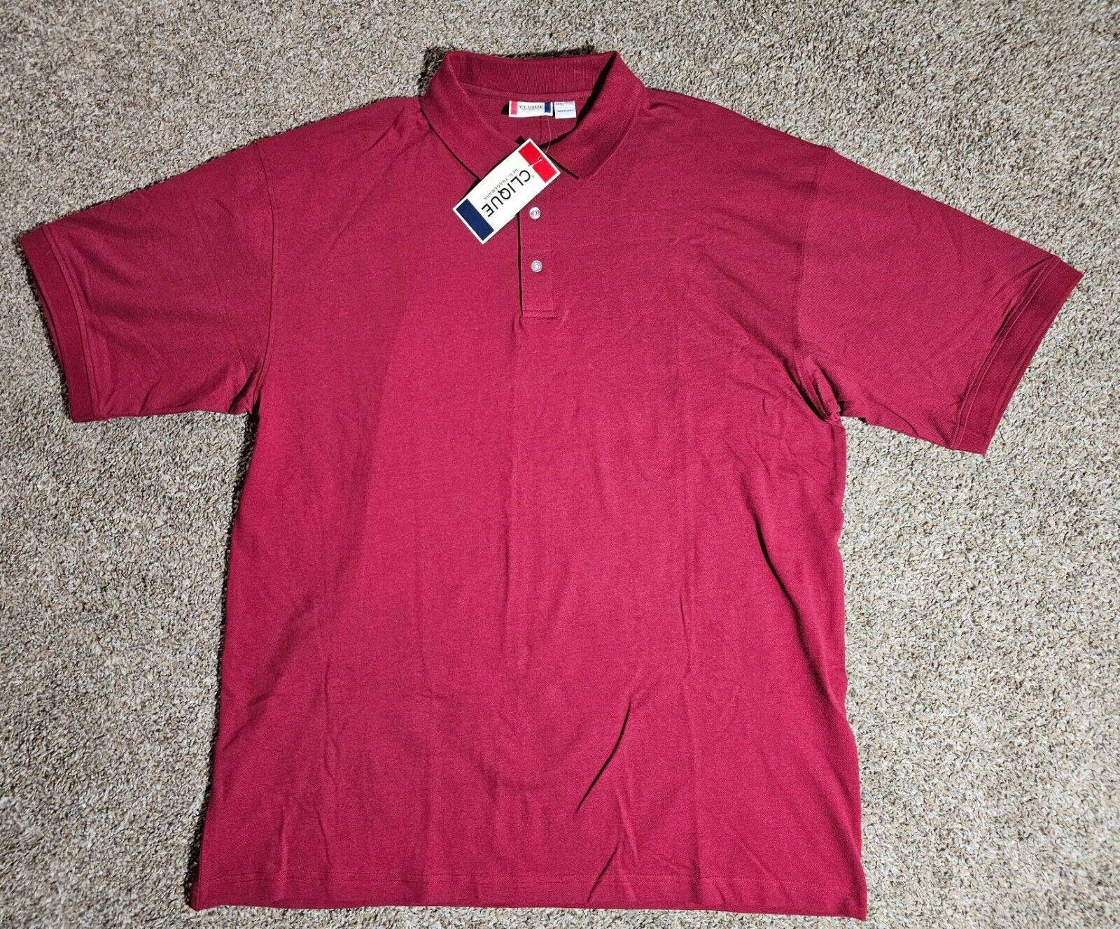 Clique clique polo shirt NWT 3xl XXXL Red Size US XXL / EU 58 / 5 - 1 Thumbnail
