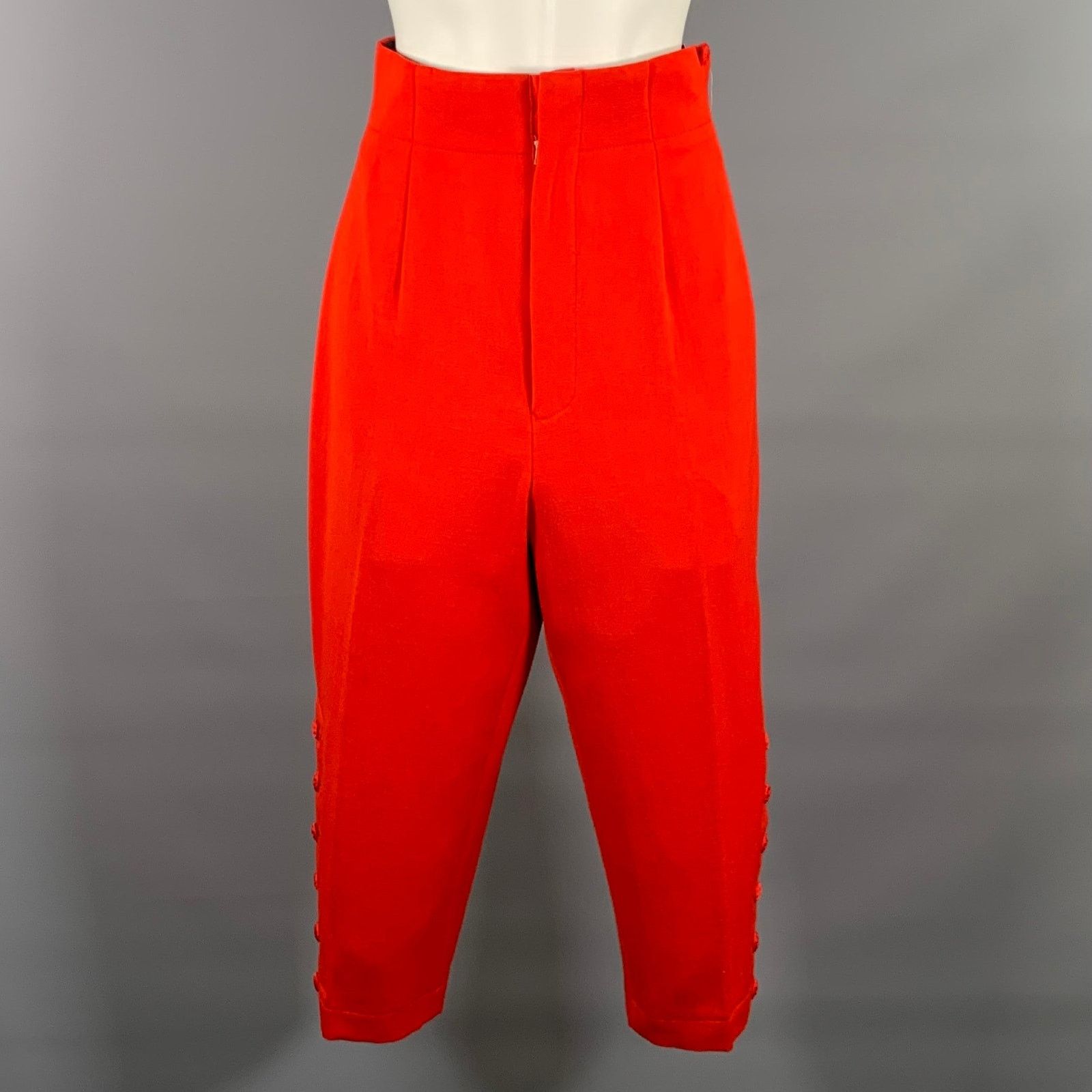 Comme des Garcons COMME des GARCONS Size M Red Wool Jodhpurs Dress Pants Size US 26 / EU 42 - 1 Thumbnail