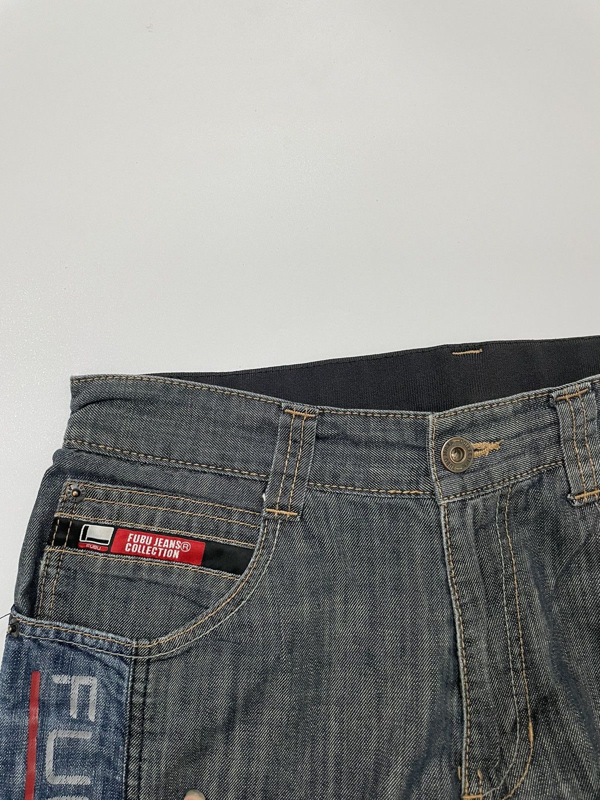 Fubu Y2k Baggy fubu poem denim pants Size US 31 - 4 Thumbnail