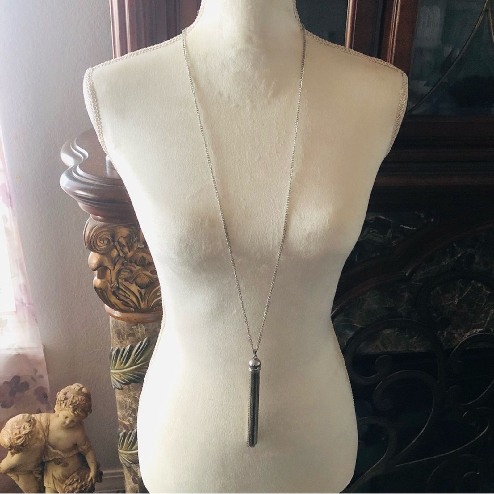 Jewelry Charming Charlie silver plated tassel necklace Size ONE SIZE - 1 Thumbnail