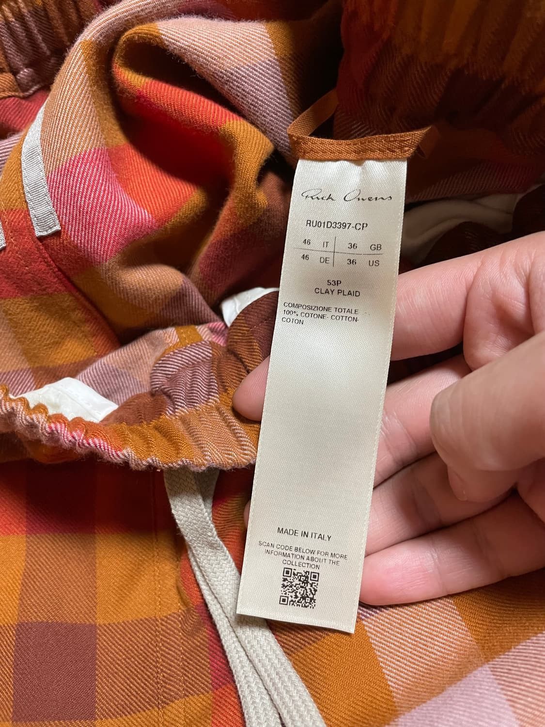 Rick Owens Rick Owens Plaid Orange Shorts Size US 30 / EU 46 - 4 Thumbnail