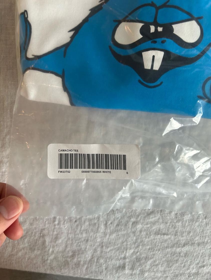 Supreme Supreme Camacho tee white blue Size US S / EU 44-46 / 1 - 2 Thumbnail