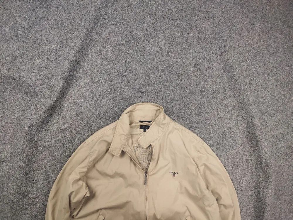 Gant Gant Classic Logo Beige Zip Bomber Jacket Vintage Style Size US L / EU 52-54 / 3 - 1 Thumbnail