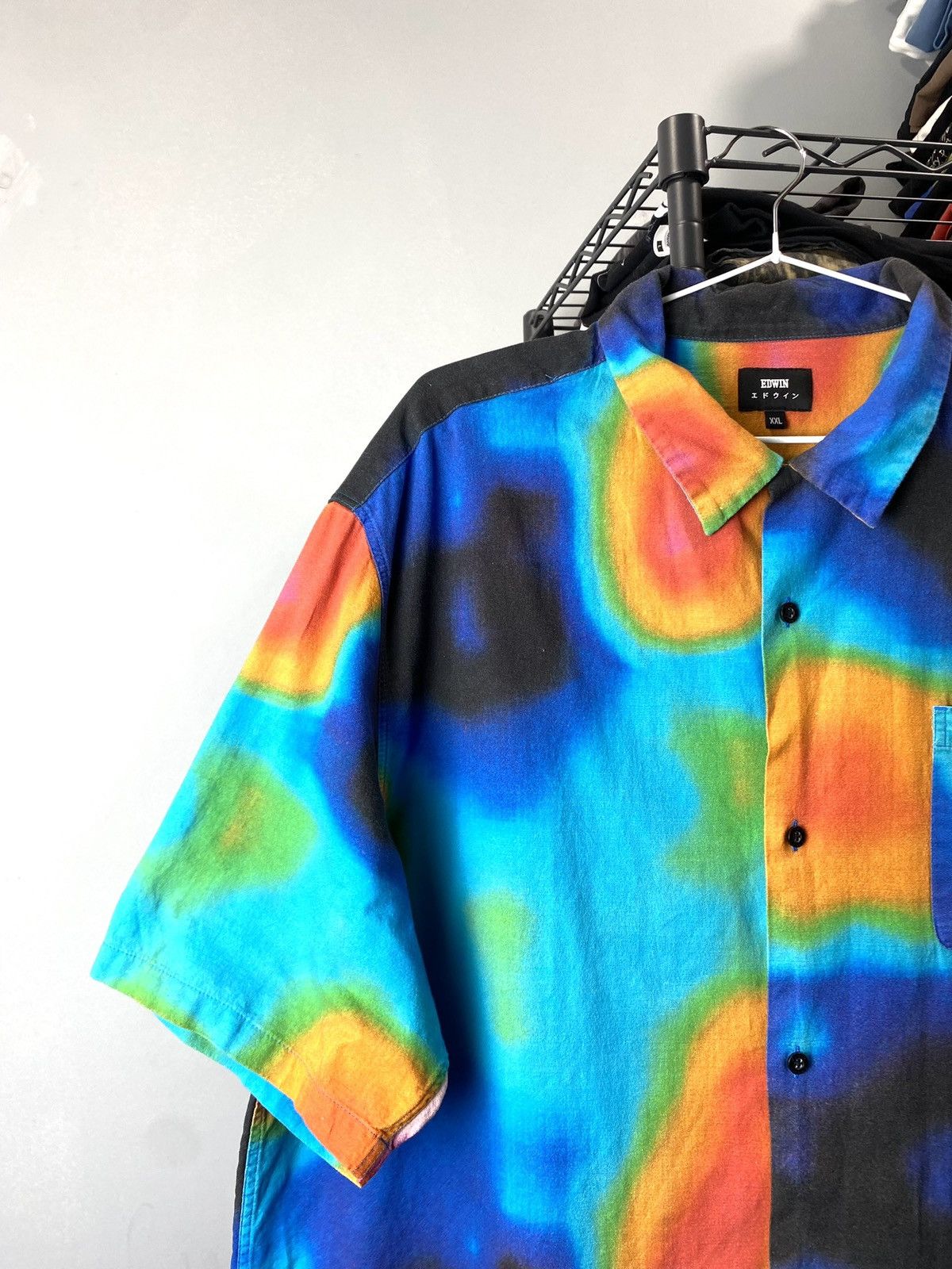 Edwin 💥 Rare Vintage Edwin Colourful Shirt LSD Psychedelic Size US XXL / EU 58 / 5 - 2 Thumbnail