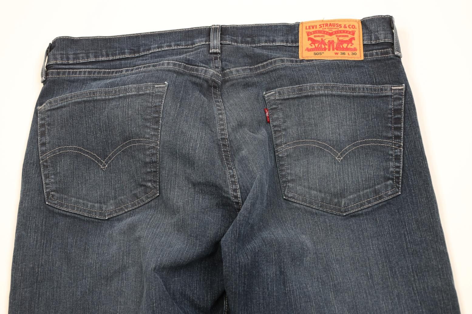 Levi's Vintage Y2K Levis 505 Regular Straight Leg Denim Jeans Blue Size US 36 / EU 52 - 11 Thumbnail