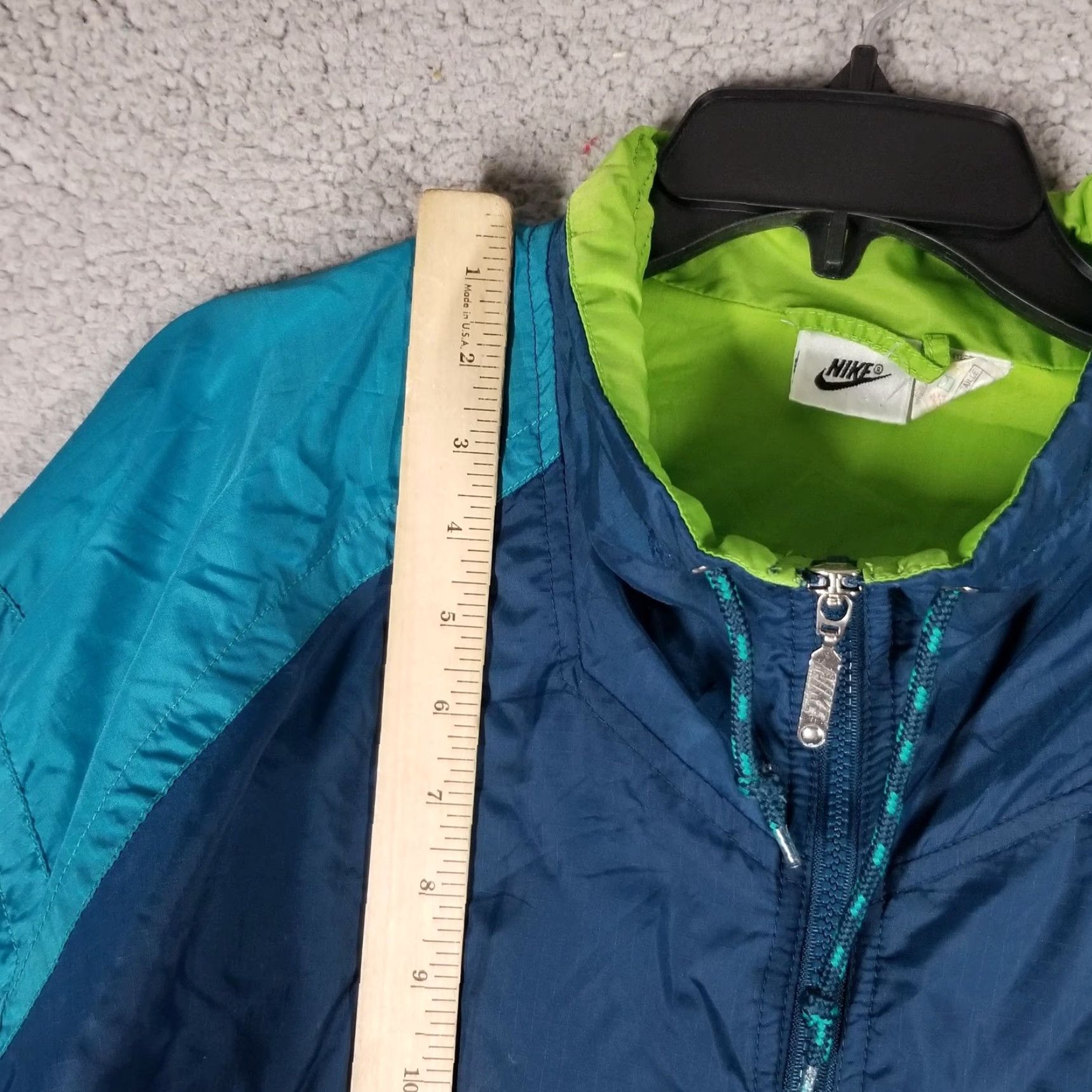 Nike Nike Windbreaker Jacket Mens Medium Blue Teal Green Full Zip Lined Swoosh Retro Size US M / EU 48-50 / 2 - 6 Thumbnail