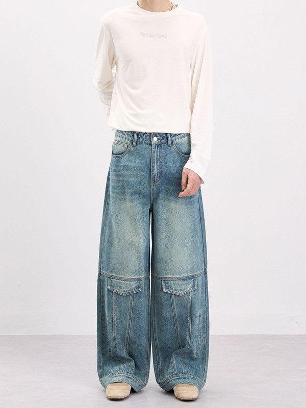 Japanese Brand American-Style Distressed High-Street Cargo Jeans Size US 32 / EU 48 - 2 Thumbnail