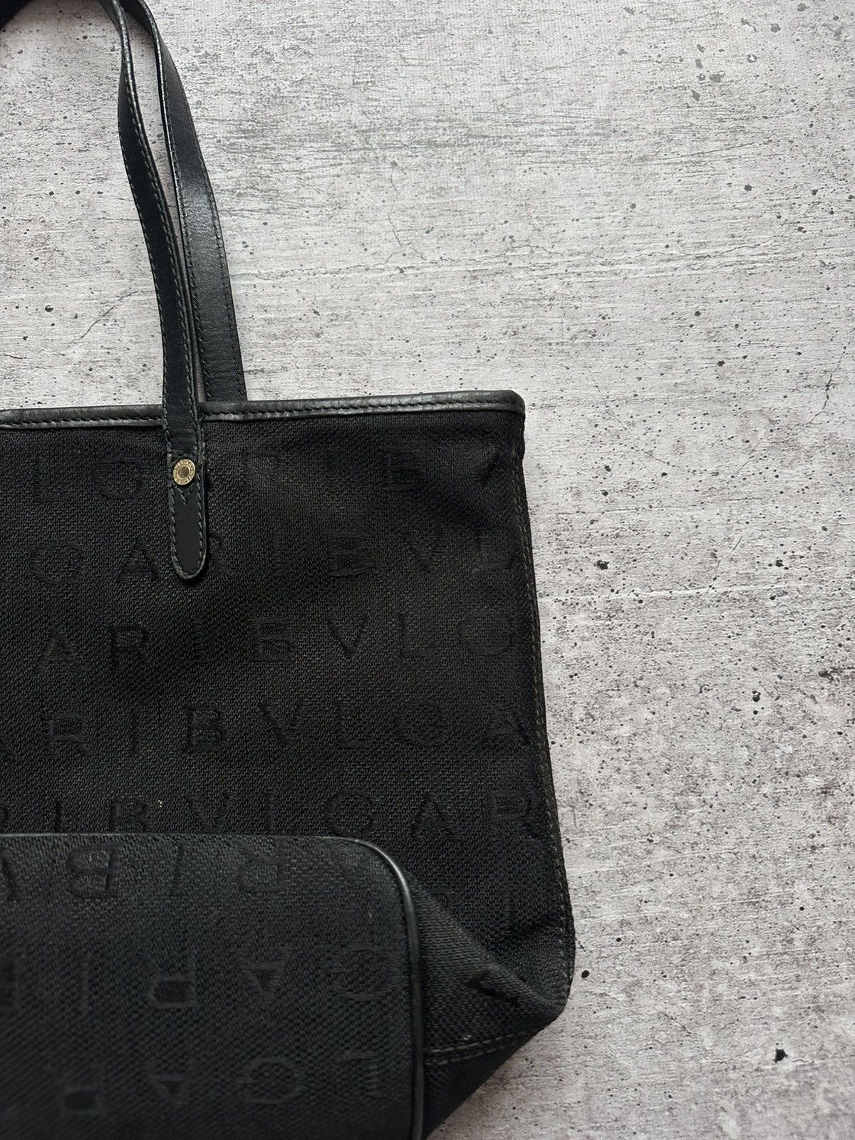 Bvlgari × Vintage Women's Bvlgari Monogram Black Handle Bag Size ONE SIZE - 2 Thumbnail