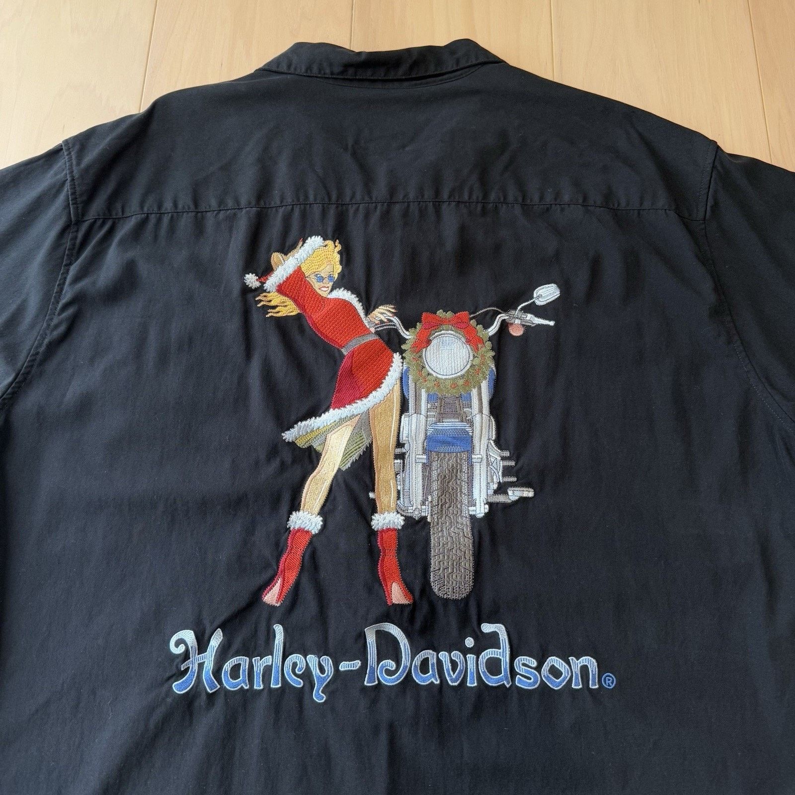 Harley Davidson Harley Davidson Silk Shirt XL Black Short Sleeve Button Size US XL / EU 56 / 4 - 7 Thumbnail