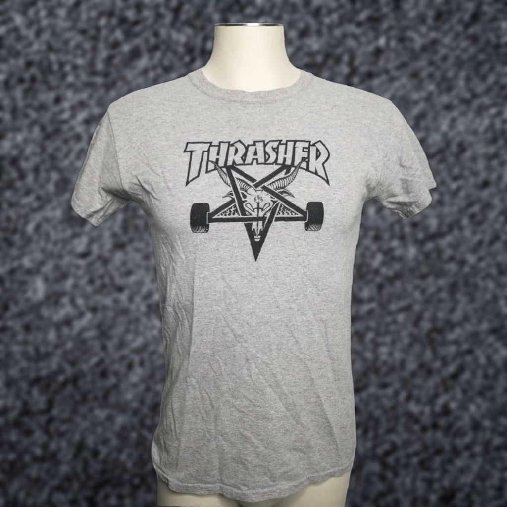 Thrasher Retro Thrasher Goat Head T-Shirt Adult Small Gray Cotton Mens Size US S / EU 44-46 / 1 - 1 Thumbnail