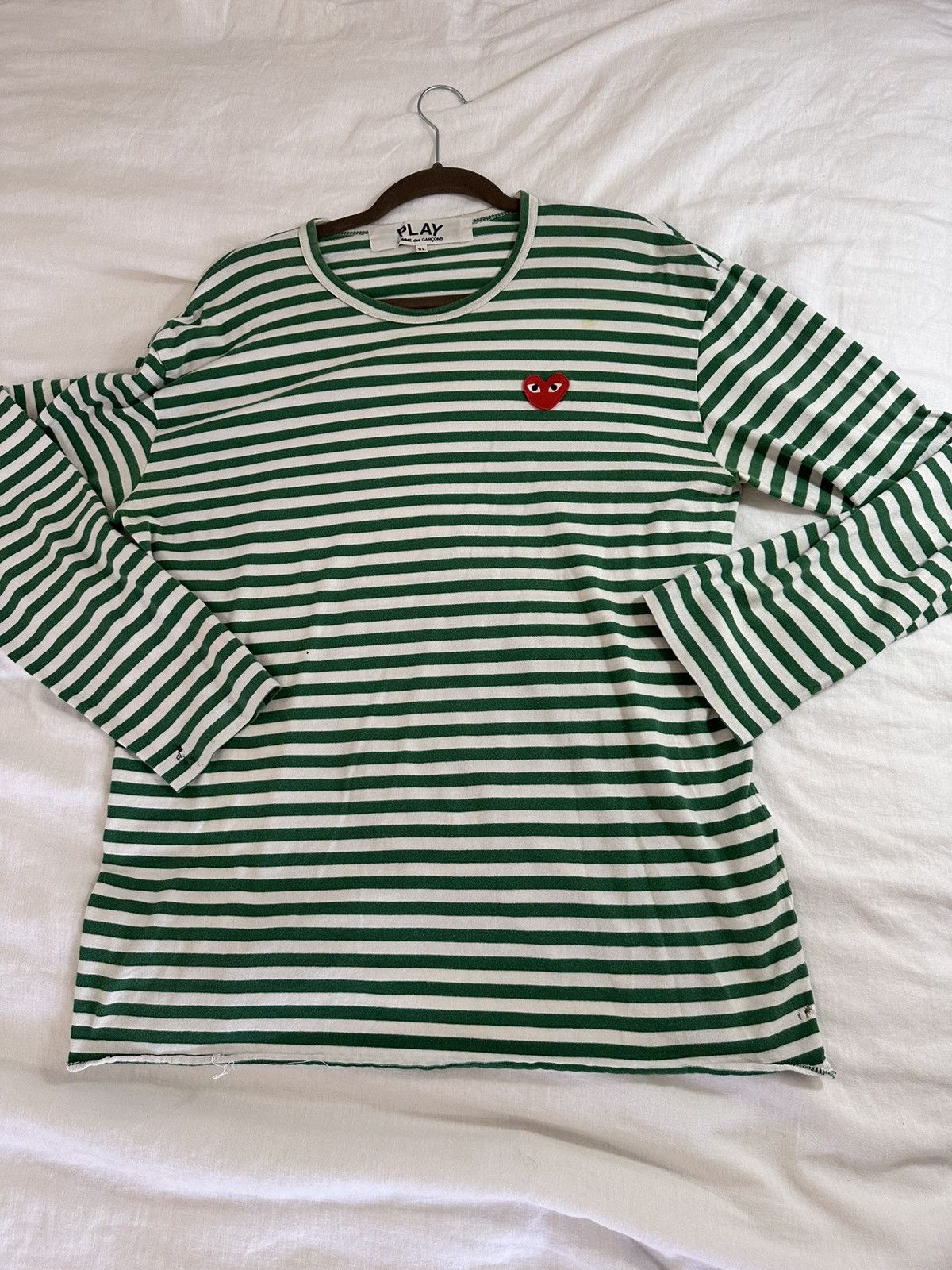 Comme des Garcons Comme des Garçons Play Striped Crewneck T-Shirt Size US XL / EU 56 / 4 - 1 Thumbnail