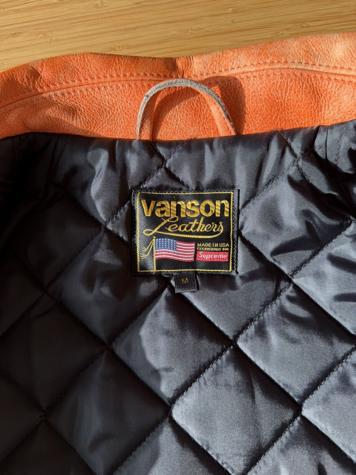 B.B. Simon × Supreme Supreme Vanson Leathers b.b. Simon Jacket Orange Size US M / EU 48-50 / 2 - 6 Thumbnail