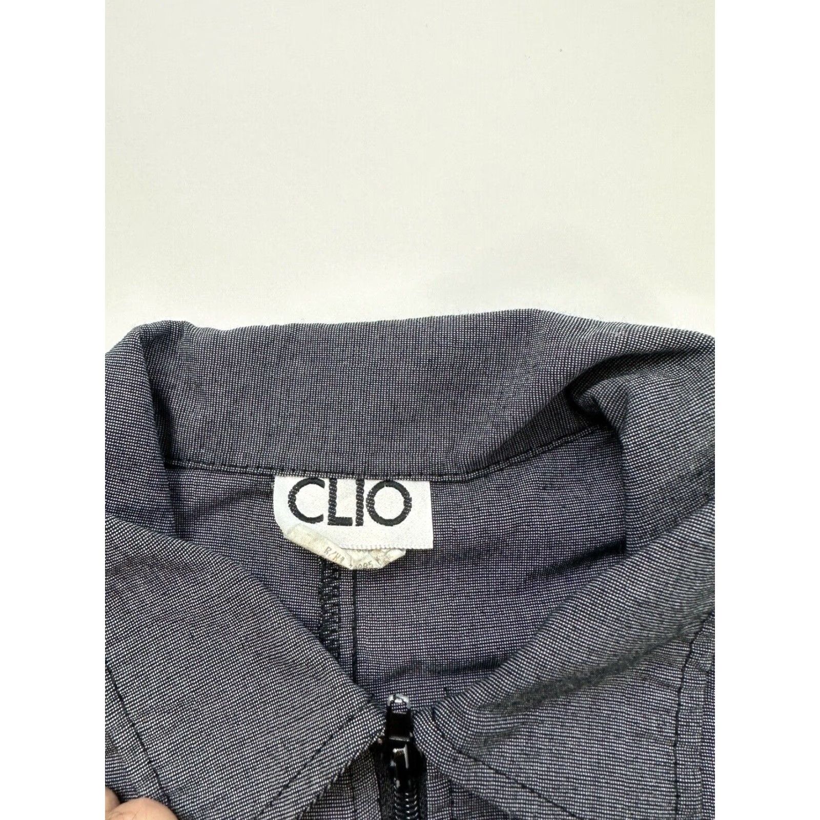 Vintage VINTAGE Clio Jacket Women’s M Gray Full Zip 90s Classic Made In USA Size M / US 6-8 / IT 42-44 - 2 Thumbnail