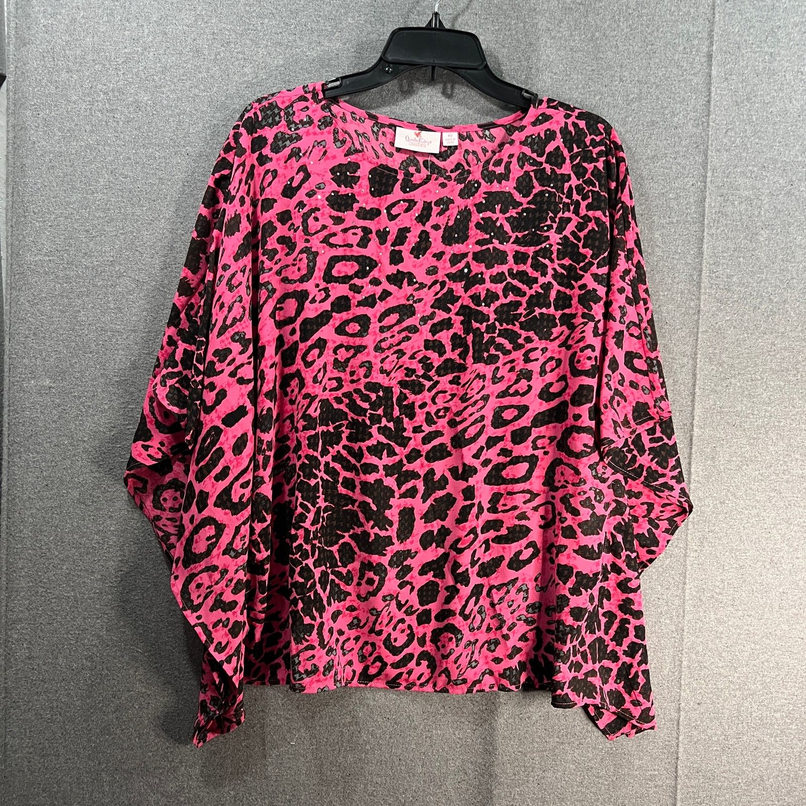 Other Quacker Factory Printed Caftan TOP Pink Animal, X-Small Size XS / US 0-2 / IT 36-38 - 1 Thumbnail