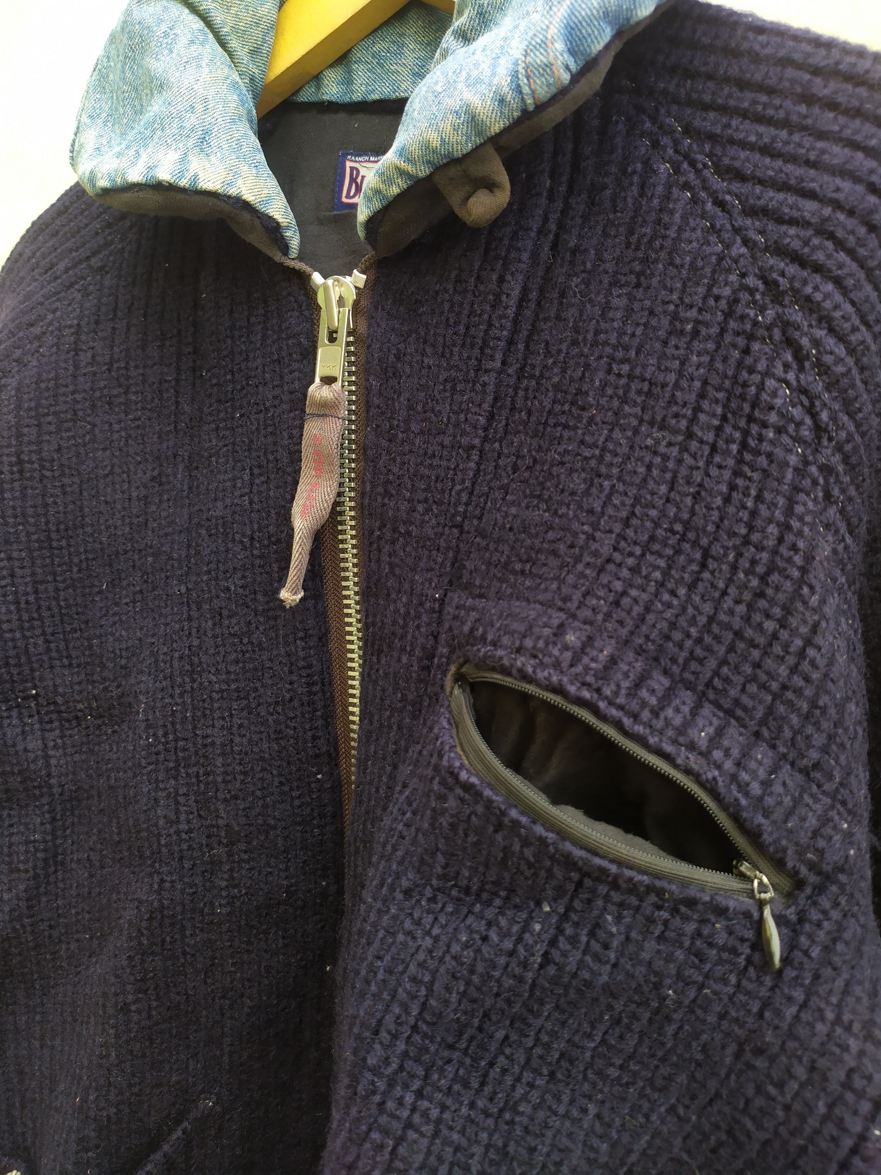 Blue Blue Japan × Japanese Brand Blue Blue Japan Thick Knit Jacket Size US XL / EU 56 / 4 - 3 Thumbnail