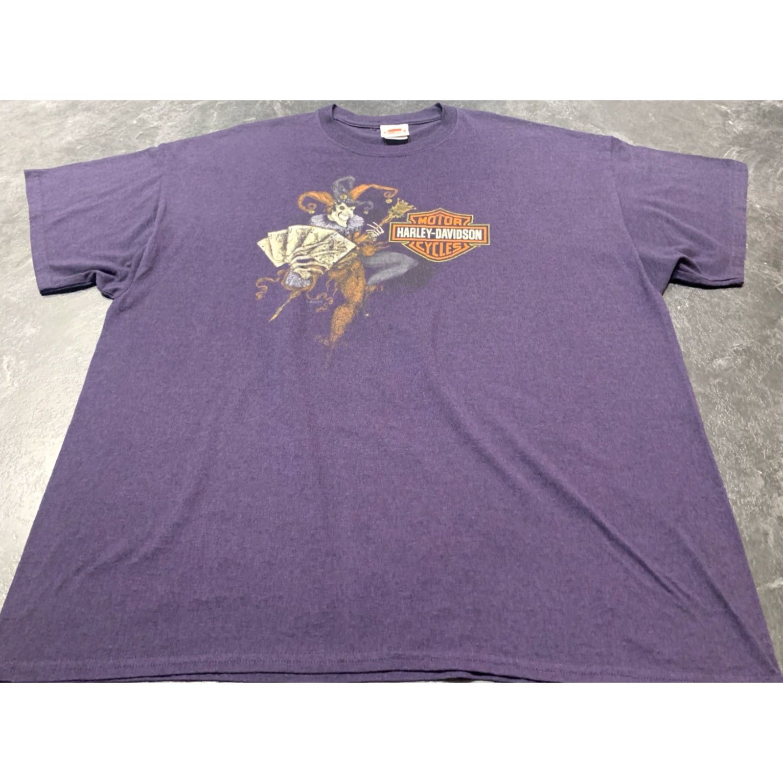Harley Davidson Harley-Davidson Men’s T-Shirt 2XL Short Sleeve Joker Blue 50/50 Knit Crew Neck Summer Size US XXL / EU 58 / 5 - 2 Thumbnail