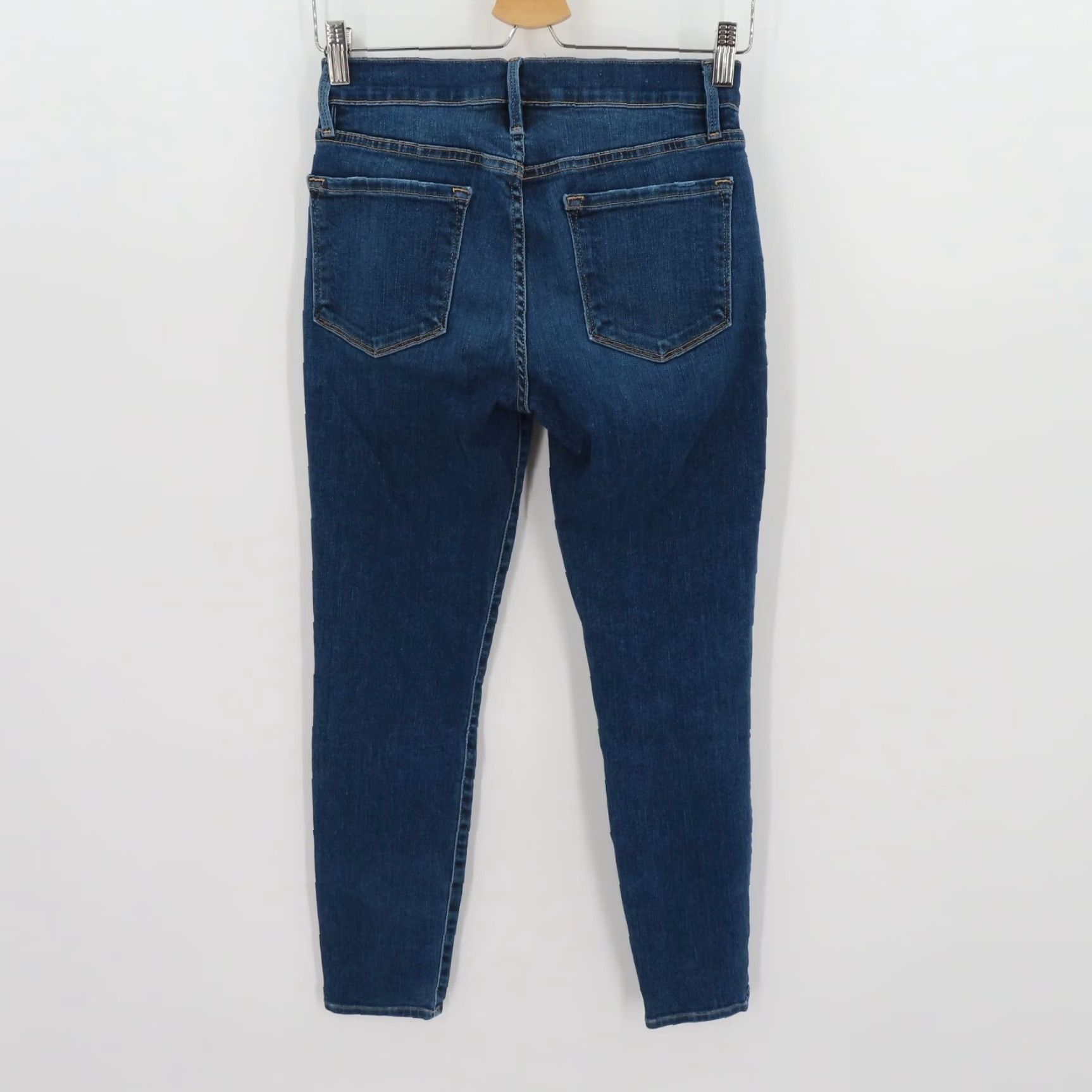 Frame FRAME Le Skinny De Jeanne Crop Jeans - 27 Blue Denim 5-Pocket Cotton Blend Slim Crop Womens Size 27" / US 4 / IT 40 - 4 Thumbnail