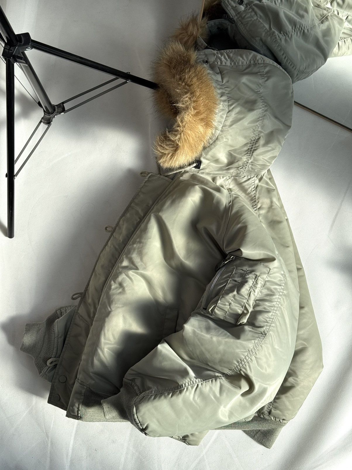 Vintage Fur N2b Bomber Jacket Alpha Industries Style Ma-1 XL