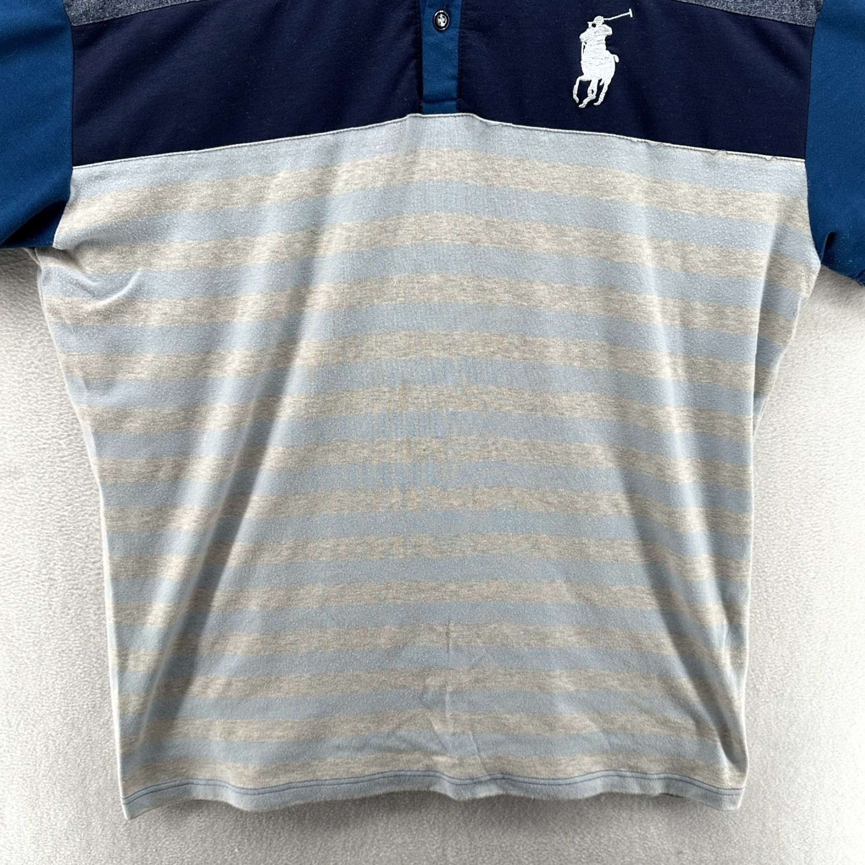Ralph Lauren Ralph Lauren Polo Shirt Blue Striped Men's Medium Short Sleeve Collared Size US M / EU 48-50 / 2 - 3 Thumbnail