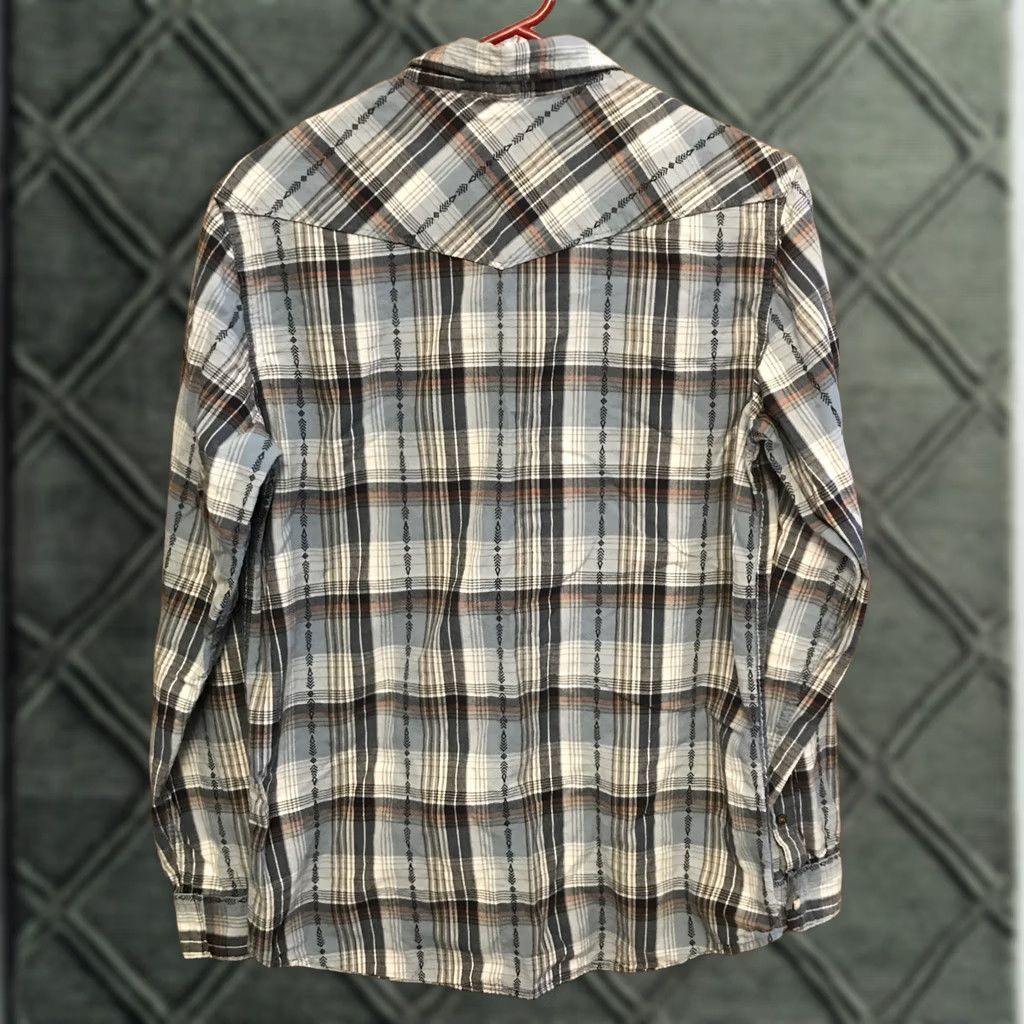 Vintage Ruff Hewn Plaid Shirt Small Blue White Long Sleeve Collared Pearl Snap Western 352 Womens Blouse Pockets Vintage: No Size S / US 4 / IT 40 - 1 Thumbnail