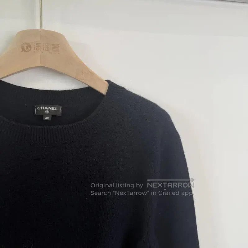 Chanel Chanel Blue Cashmere Long Sleeve Dress . Size XS / US 0-2 / IT 36-38 - 3 Thumbnail