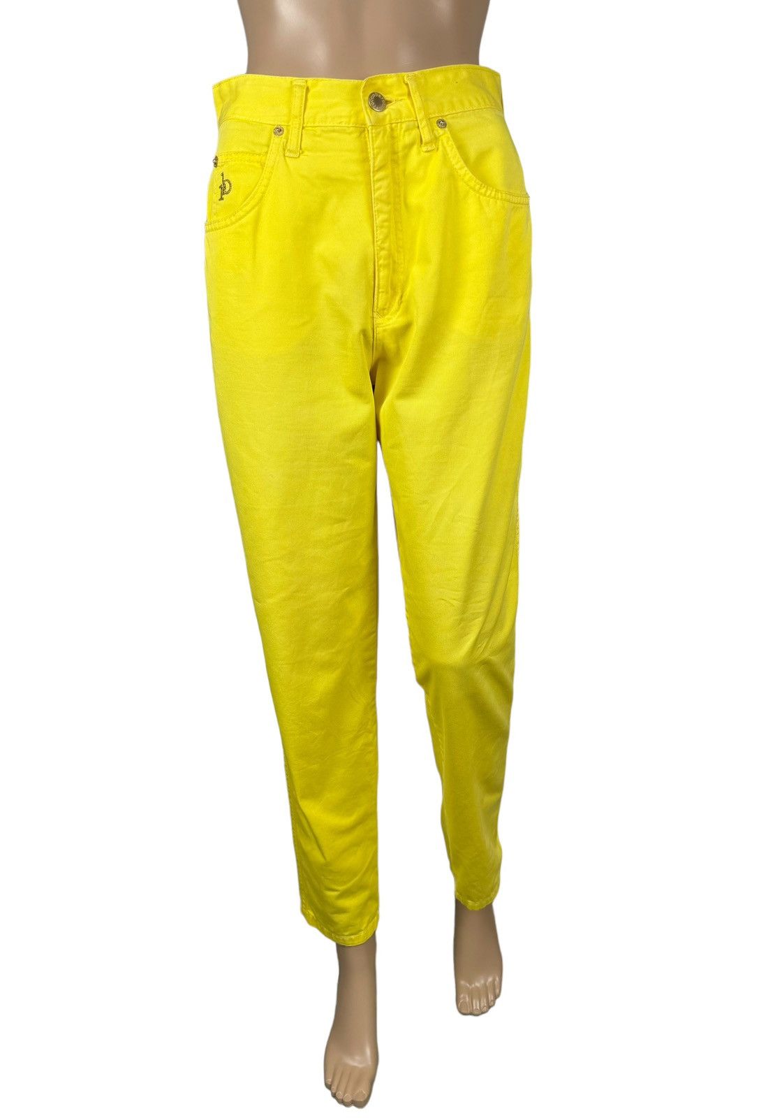 Vintage Roccobarocco Vintage Jeans Yellow Logo Size 29 Size 29" - 3 Thumbnail