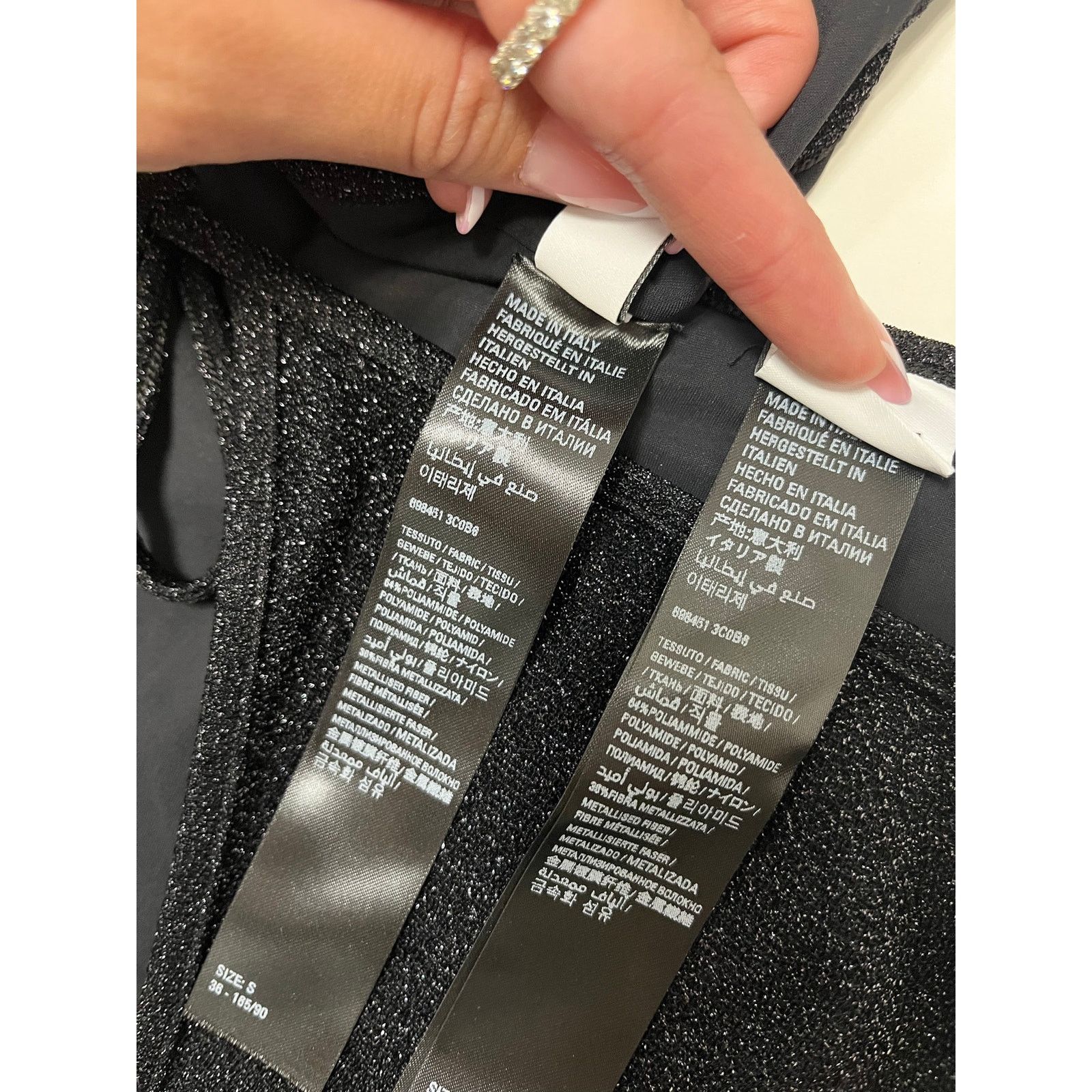 Balenciaga Authentic Balenciaga Metallic Glitter Triangle Bikini Set Size S / US 4 / IT 40 - 6 Thumbnail