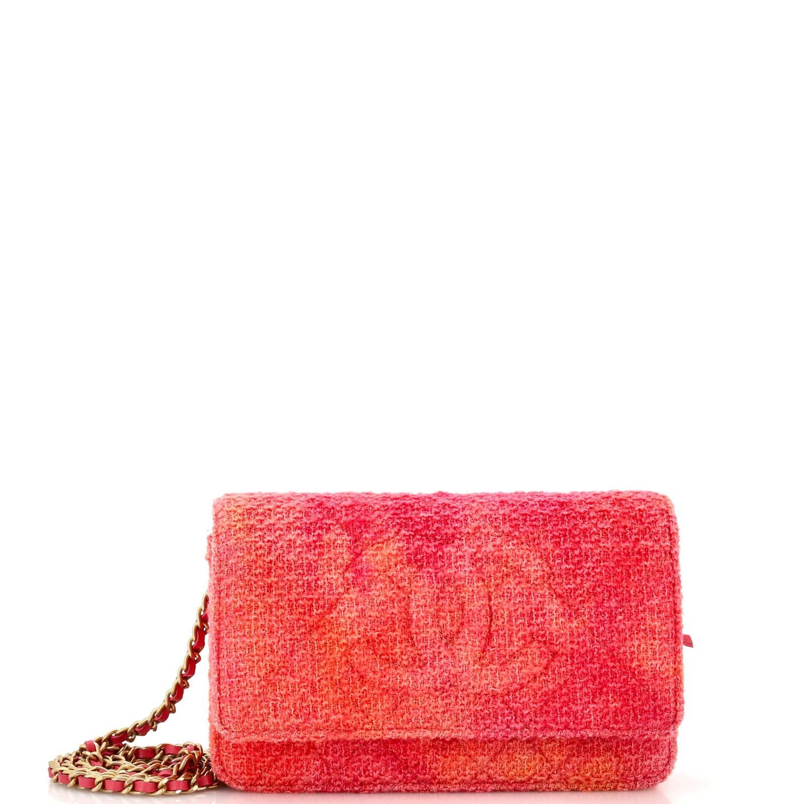 Timeless Wallet on Chain Quilted Tweed None