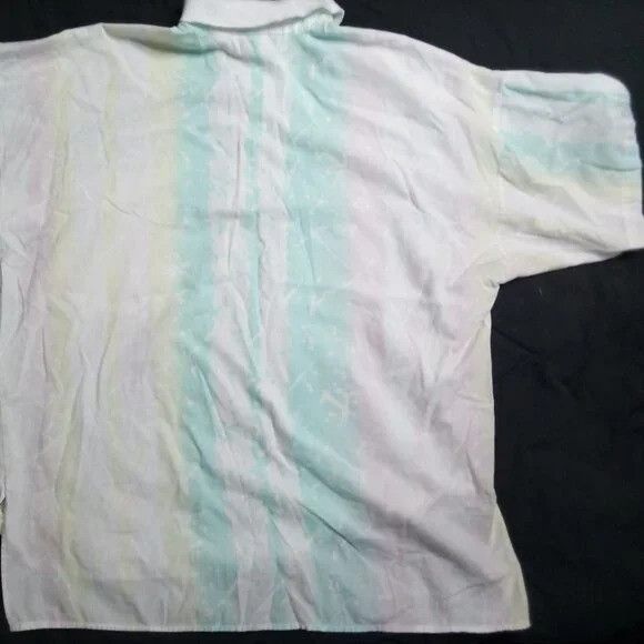 Vintage Vintage 80s Oak Hill Pastel Strokes Stripes Polo Shirt Size US L / EU 52-54 / 3 - 7 Thumbnail