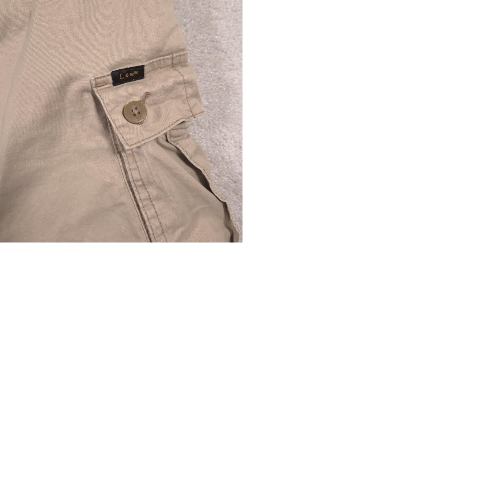 Lee Lee Cargo Shorts Mens 46 Beige Relaxed Fit Stretch Pockets 9 Inseam Size US 30 / EU 46 - 9 Thumbnail