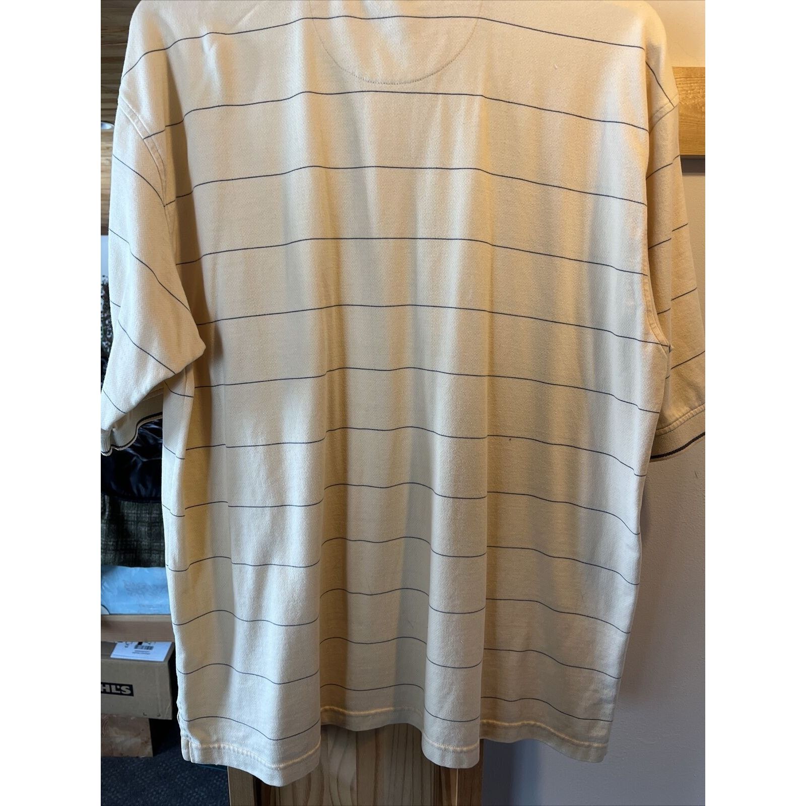 Other Cross Creek Men’s XL Yellow Striped cotton golf polo shirt Size US XL / EU 56 / 4 - 8 Thumbnail
