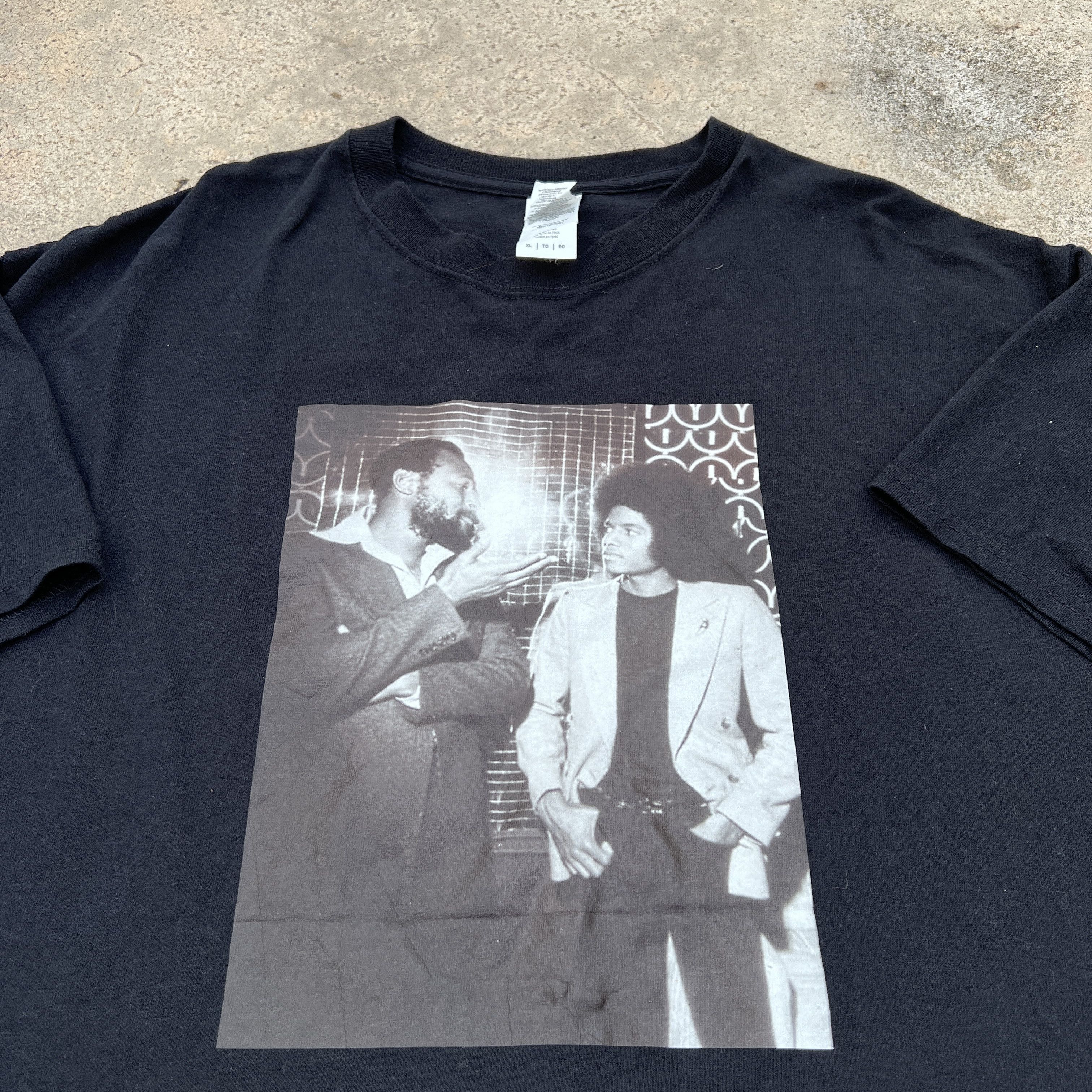 Band Tees × Rap Tees × Vintage Vintage Y2K Marvin Gaye and Michael Jackson Tee XL R&B Soul Size US XL / EU 56 / 4 - 1 Thumbnail