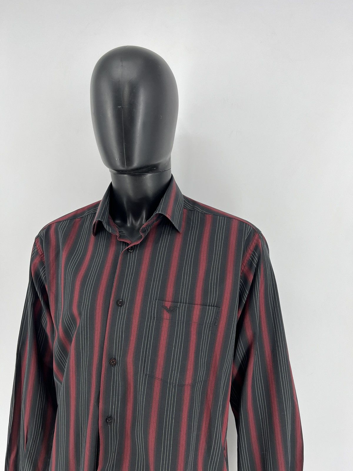 Armani Vintage Striped Shirt Armani Collezioni Size XL Rare Size US XL / EU 56 / 4 - 4 Thumbnail