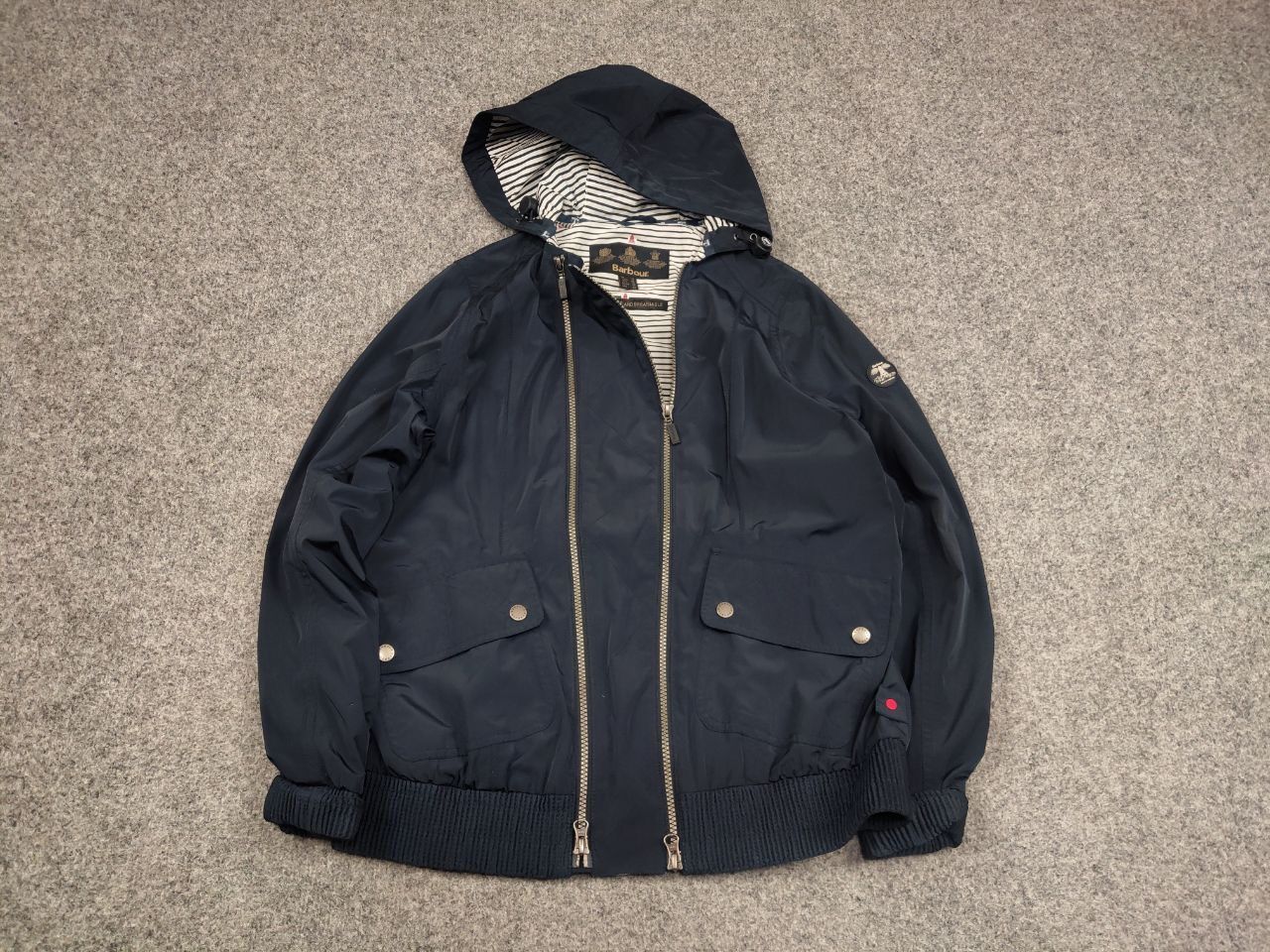 Barbour Barbour Pendeen Waterproof Womens Hoodie Zip Blue Jacket Size L / US 10 / IT 46 - 2 Thumbnail