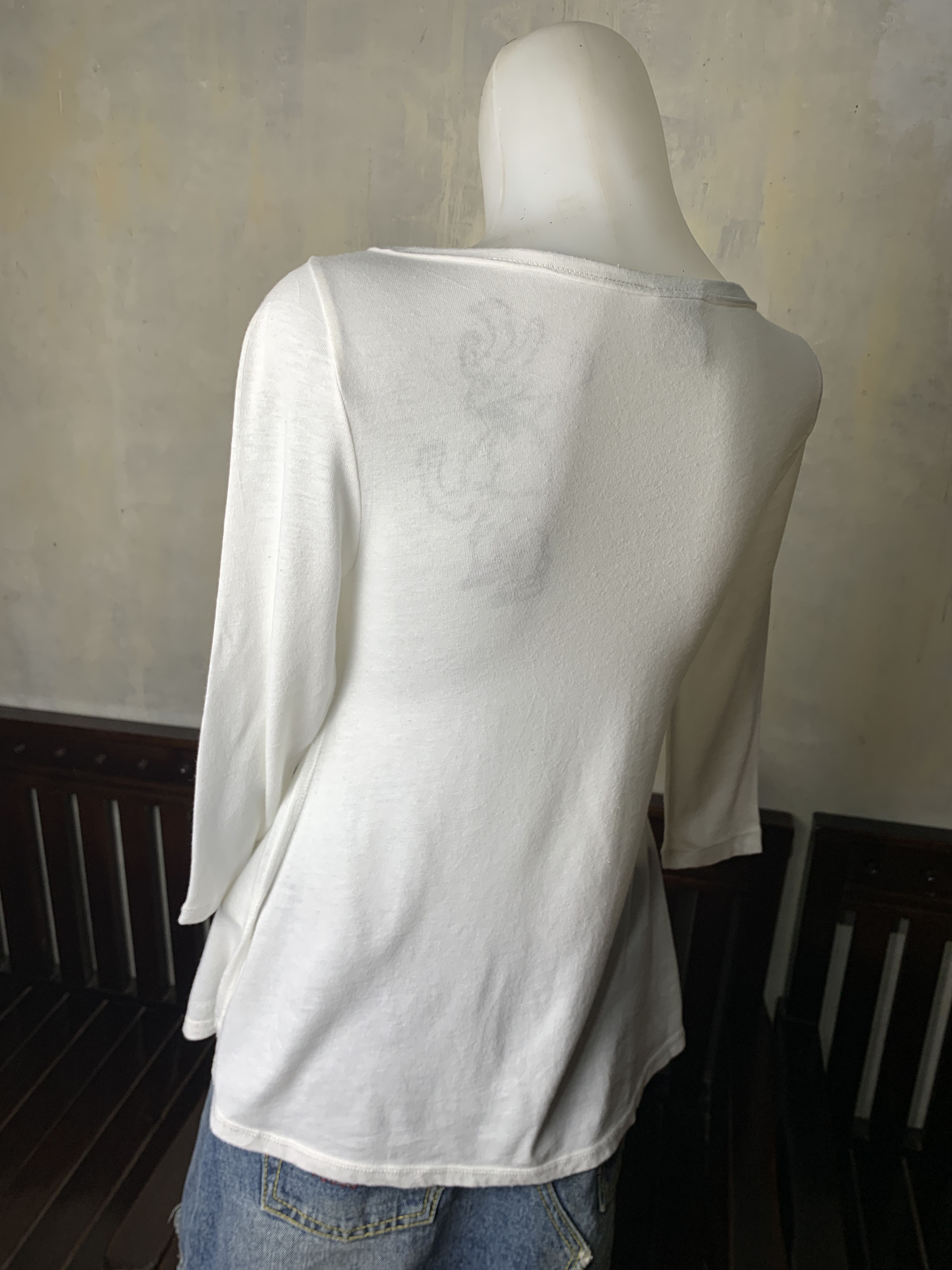 Abercrombie & Fitch Abercrombie & Fitch White Star Moose Tee (S) Size S / US 4 / IT 40 - 3 Thumbnail