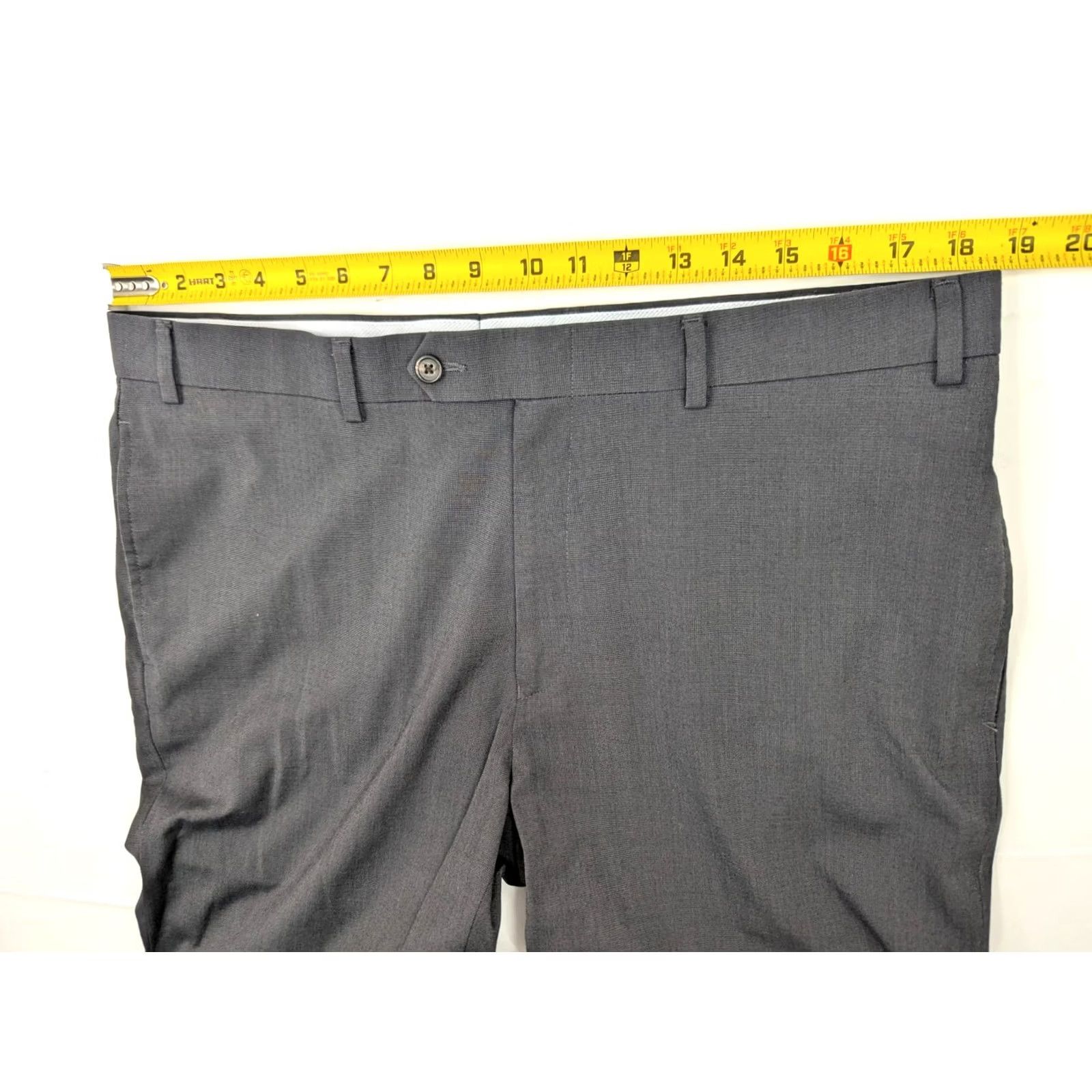 Ralph Lauren RALPH LAUREN Dress Pants Men Gray Flat Front Straight Leg 36x32 Fits 37x32 Size US 37 - 5 Thumbnail